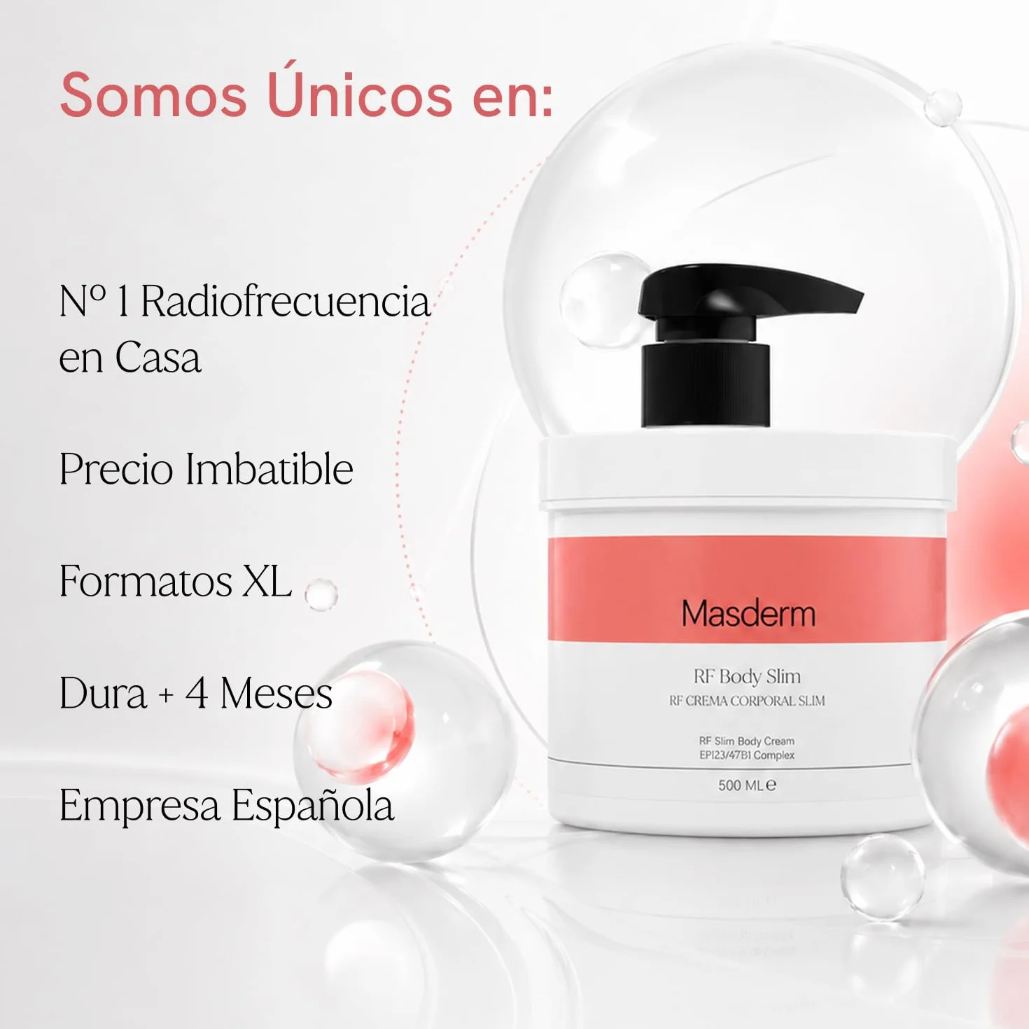 Crema Anticelulítica Reductora 500 ml, Reafirmante Corporal, Gel Reductor Abdomen y Glúteos, Radiofrecuencia Corporal, Tratamiento Anticelulitis Profesional