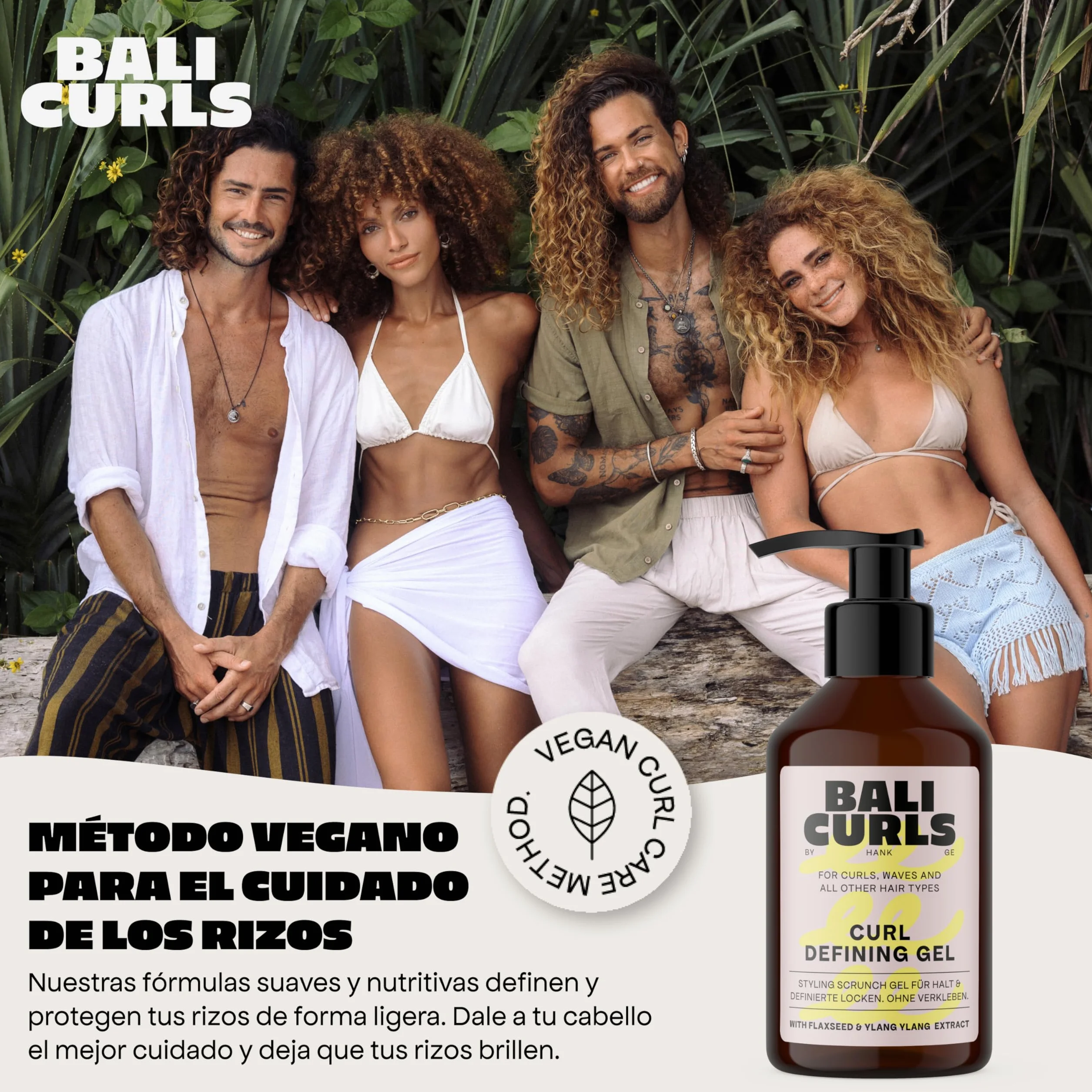 BALI CURLS Gel Definidor de Rizos con Linaza y Ylang Ylang - 150ml