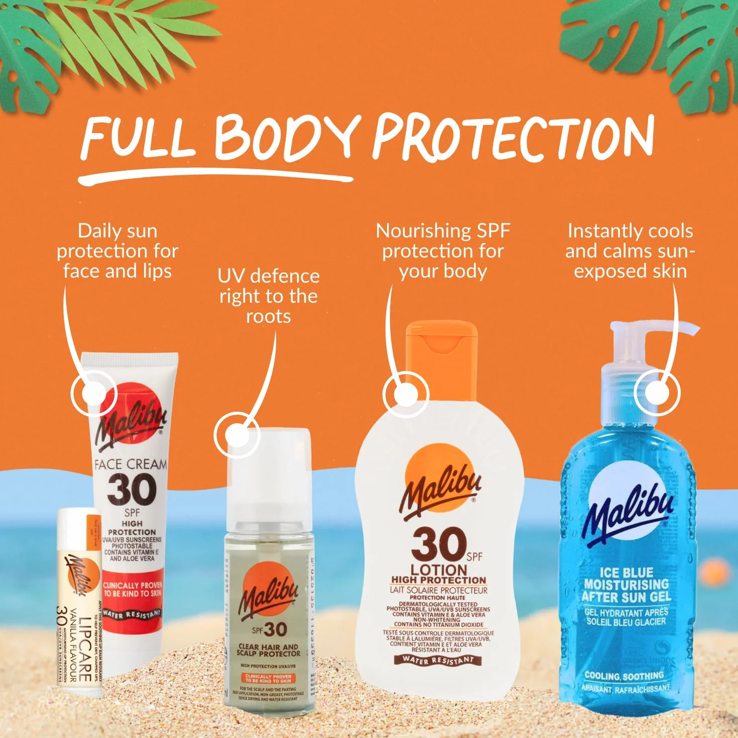 Malibu Crema bronceadora para bronceado rápido 300 ml