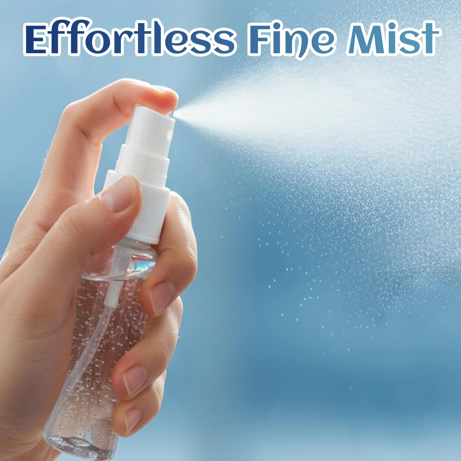 Bote Spray 100ml, Botellas Aerosol Vacío Plástico, Botella Pulverizadora Transparente, para Aceites Esenciales, Perfume