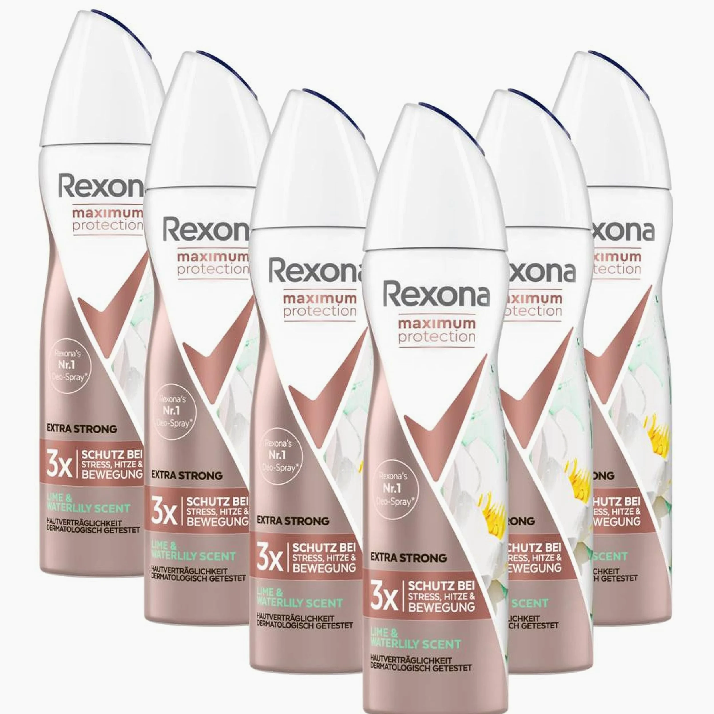 Rexona Maximum Protection - Aerosol antitranspirante con 48 horas de protección contra la sudoración intensa y el olor corporal, 150 ml, 6 unidades