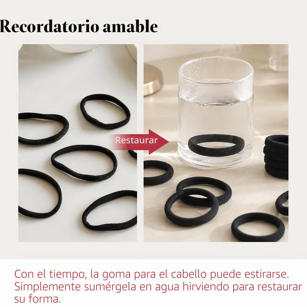 Dreamlover Gomas de Pelo Negras 50 Piezas Coleteros Pelo Mujer Antirotura Elástico Cabello