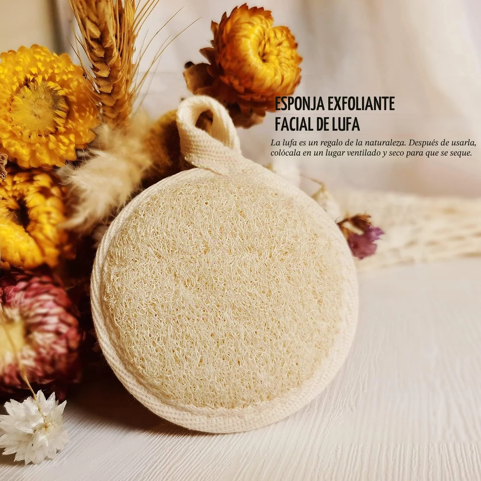 Esponja exfoliante natural de lufa, depurador facial, paquete de 4
