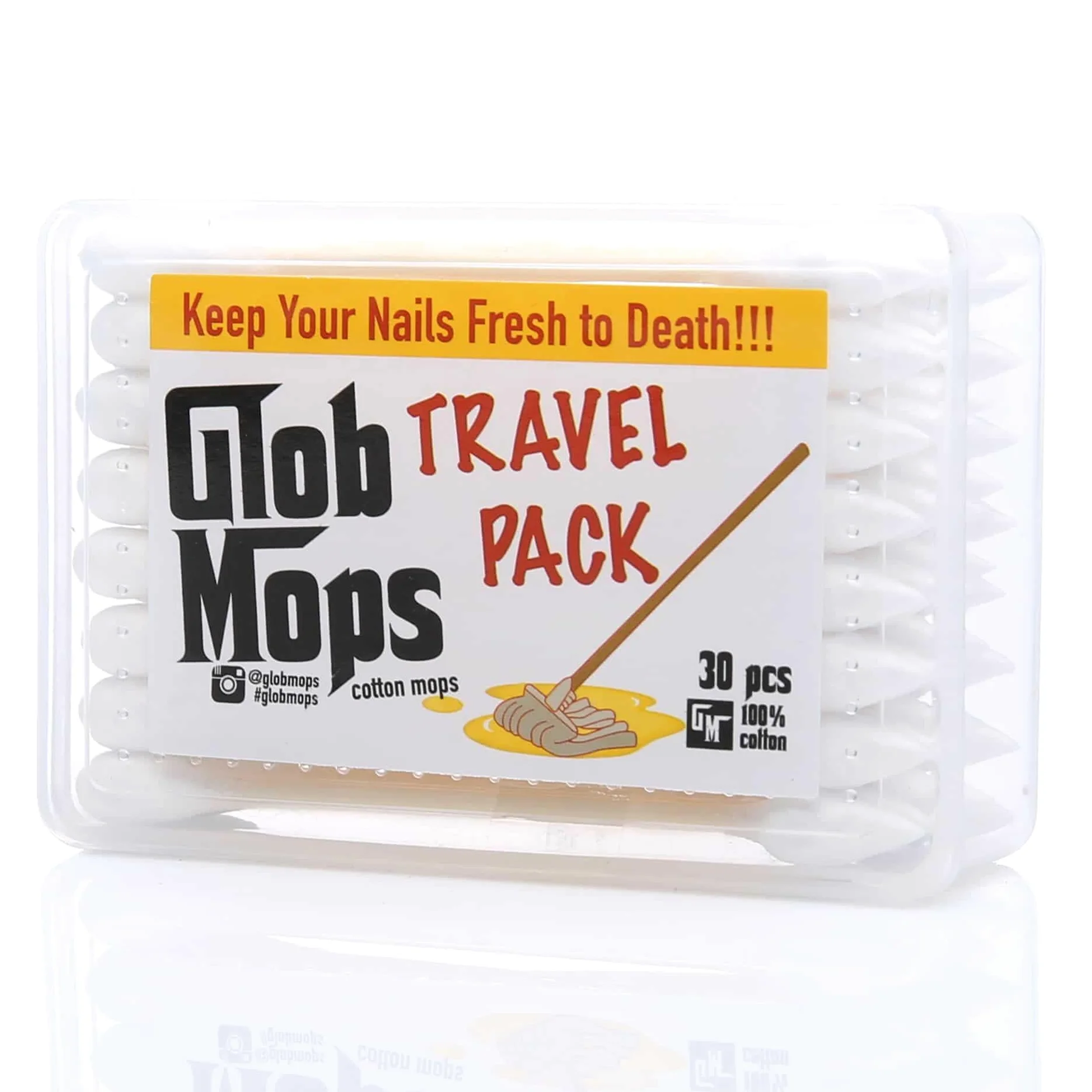 Glob Mops Paquete de viaje de bastoncillos de algodón
