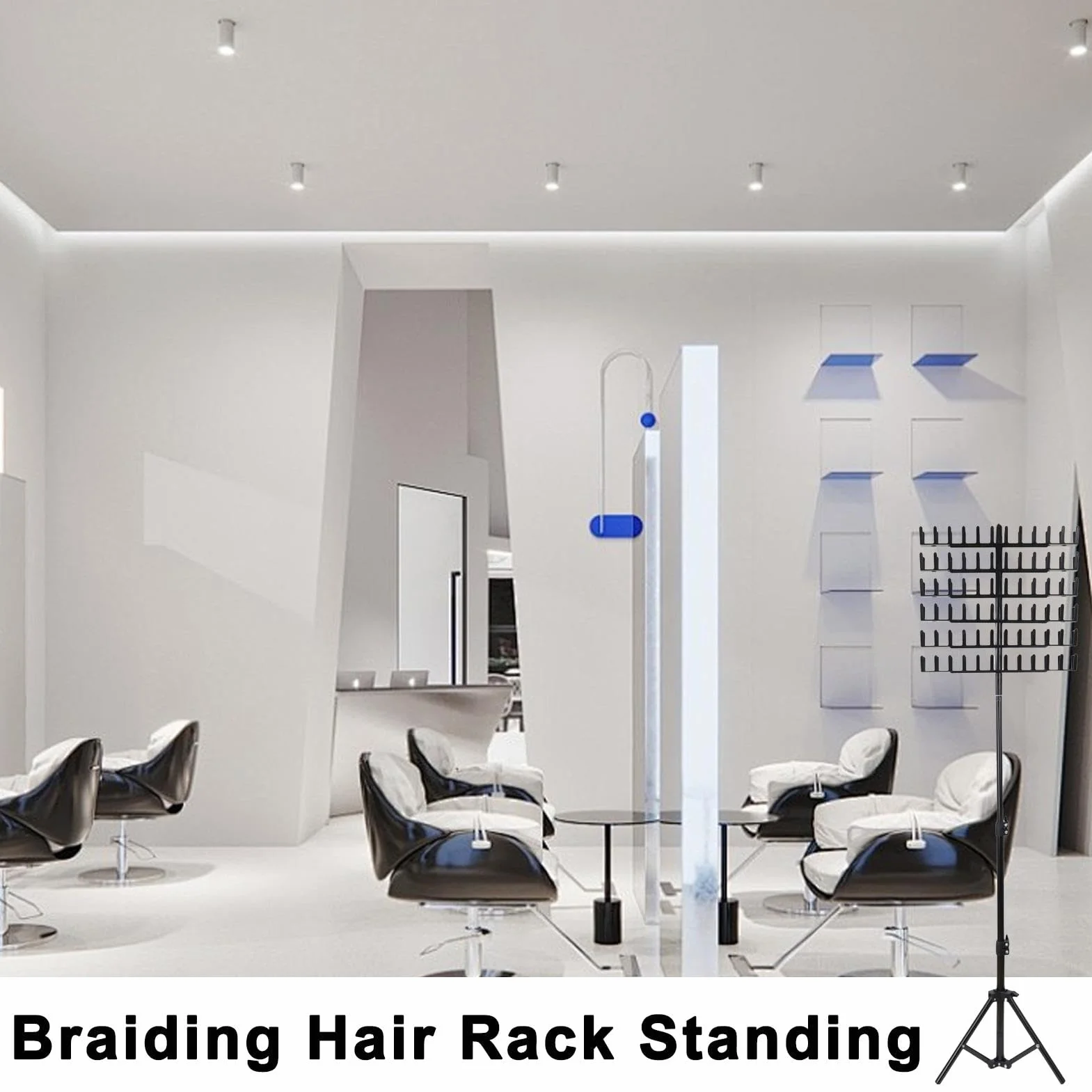 Soporte para extensiones de cabello ajustable 144 pinzas trenzas 2 lados