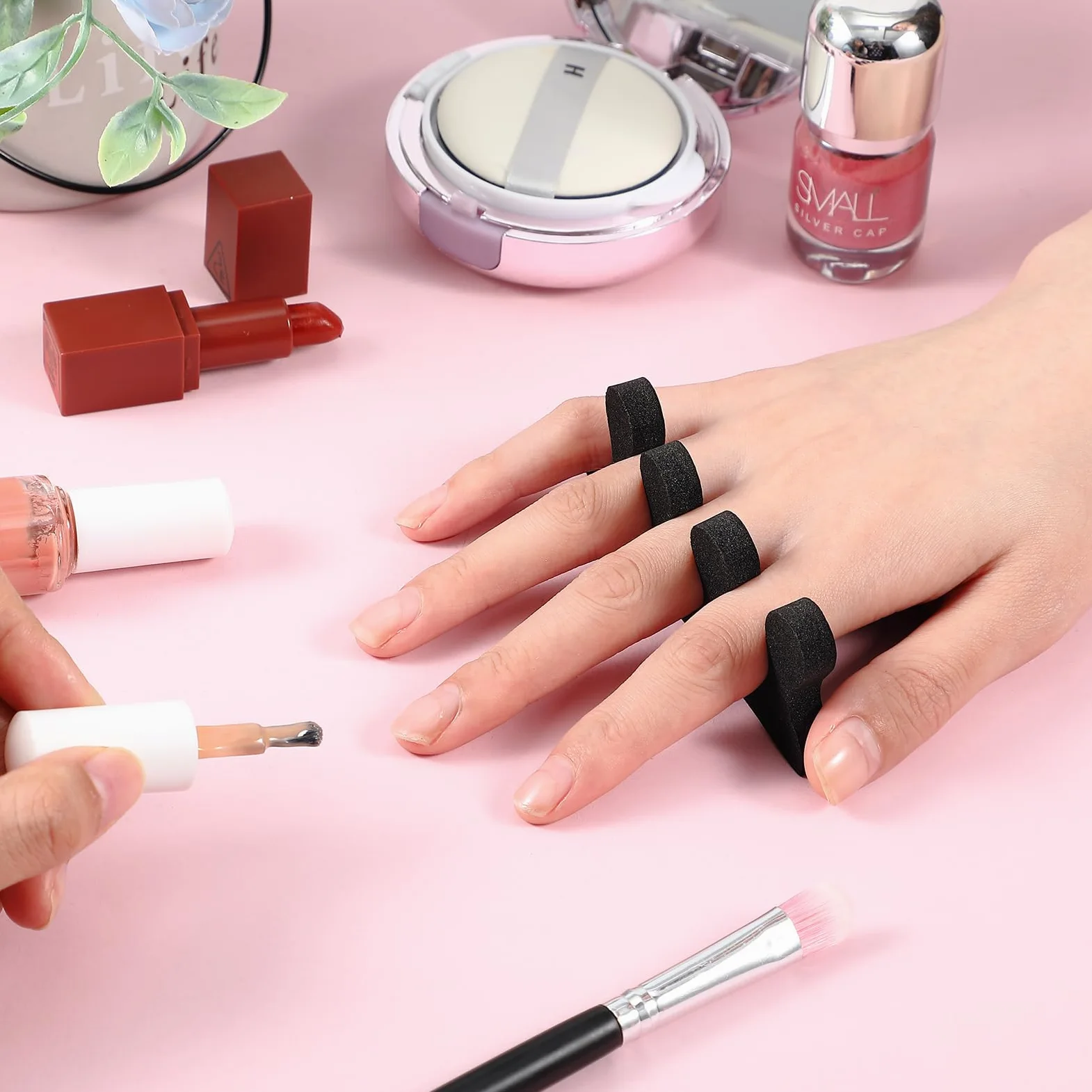 Mumufy 250 pares de separadores de dedos de esponja negros a granel para pedicura, espaciadores desechables suaves para dedos, separadores de dedos para pintura de uñas, manicura, pulido de uñas de