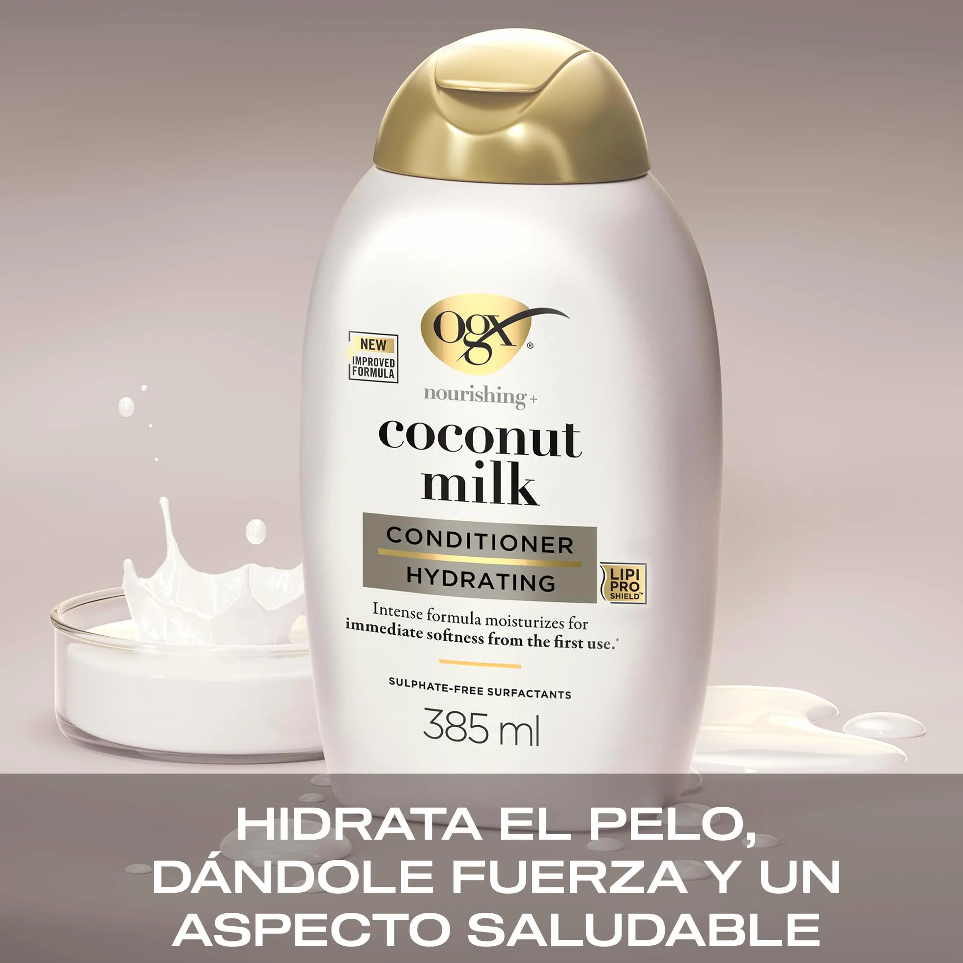 OGX Nourishing + Coconut Milk Conditioner 385 ml Sin Sulfatos Para Cabello Seco