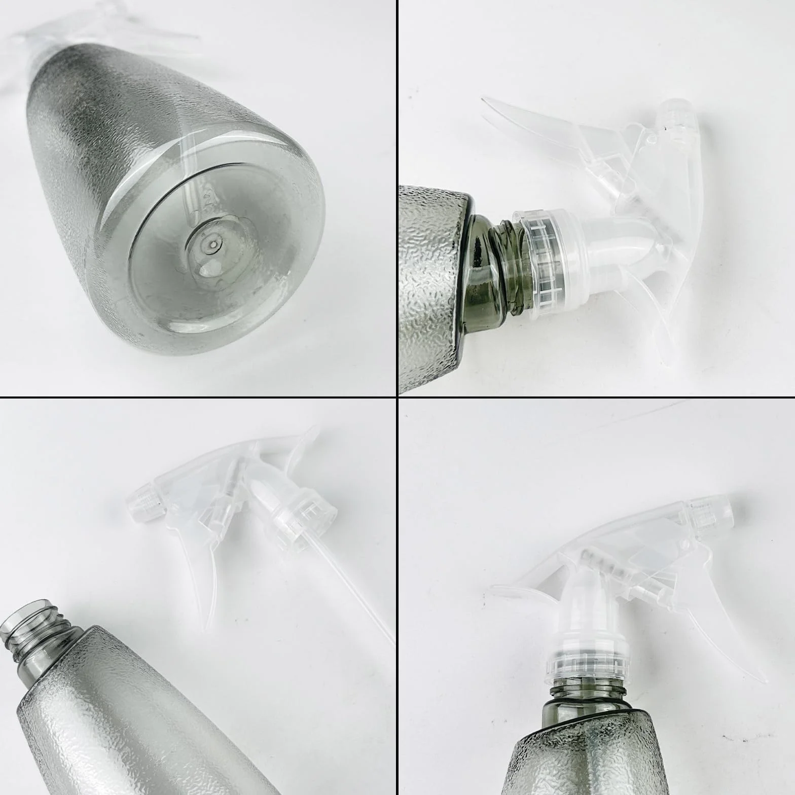 Gvolatee 3 Piezas Botella Pulverizador 500 ml, Plastico Gatillo Botellas de Spray Vacías Rellenable Transparente para Plantas, Limpieza