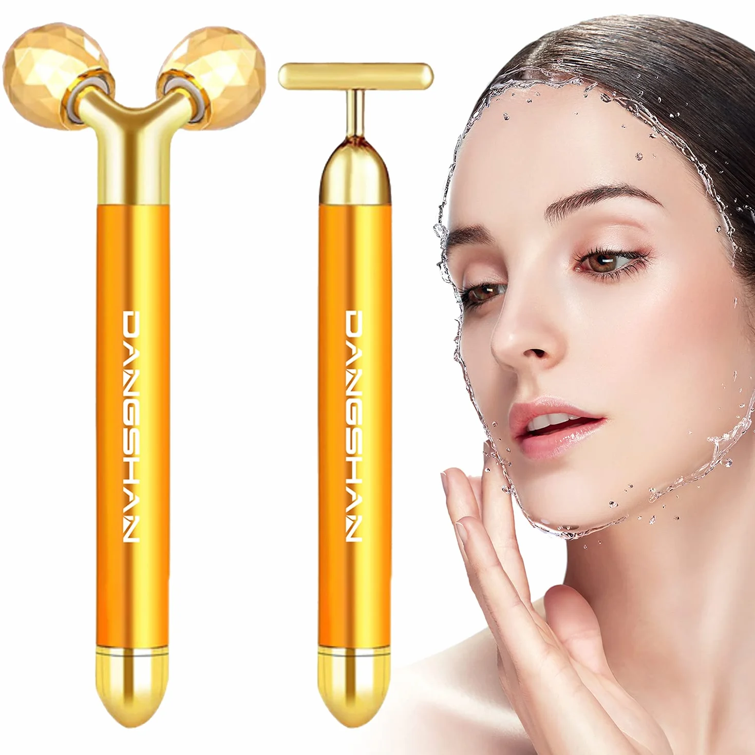 Beauty Bar 24k Golden Facial Masajeador Eléctrico Para Frente y Cuello