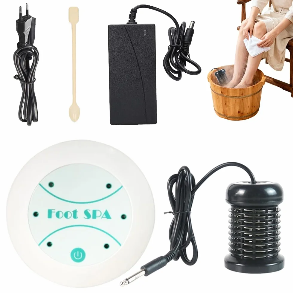 Baño de Pies Iónico, ADDLIVE Masajeador de Pies con Agua, Hidromasaje para Pies, Favorece la Circulación Sanguínea, Mejora la Calidad del Sueño y Alivia el Estrés(Sin Cuenca)