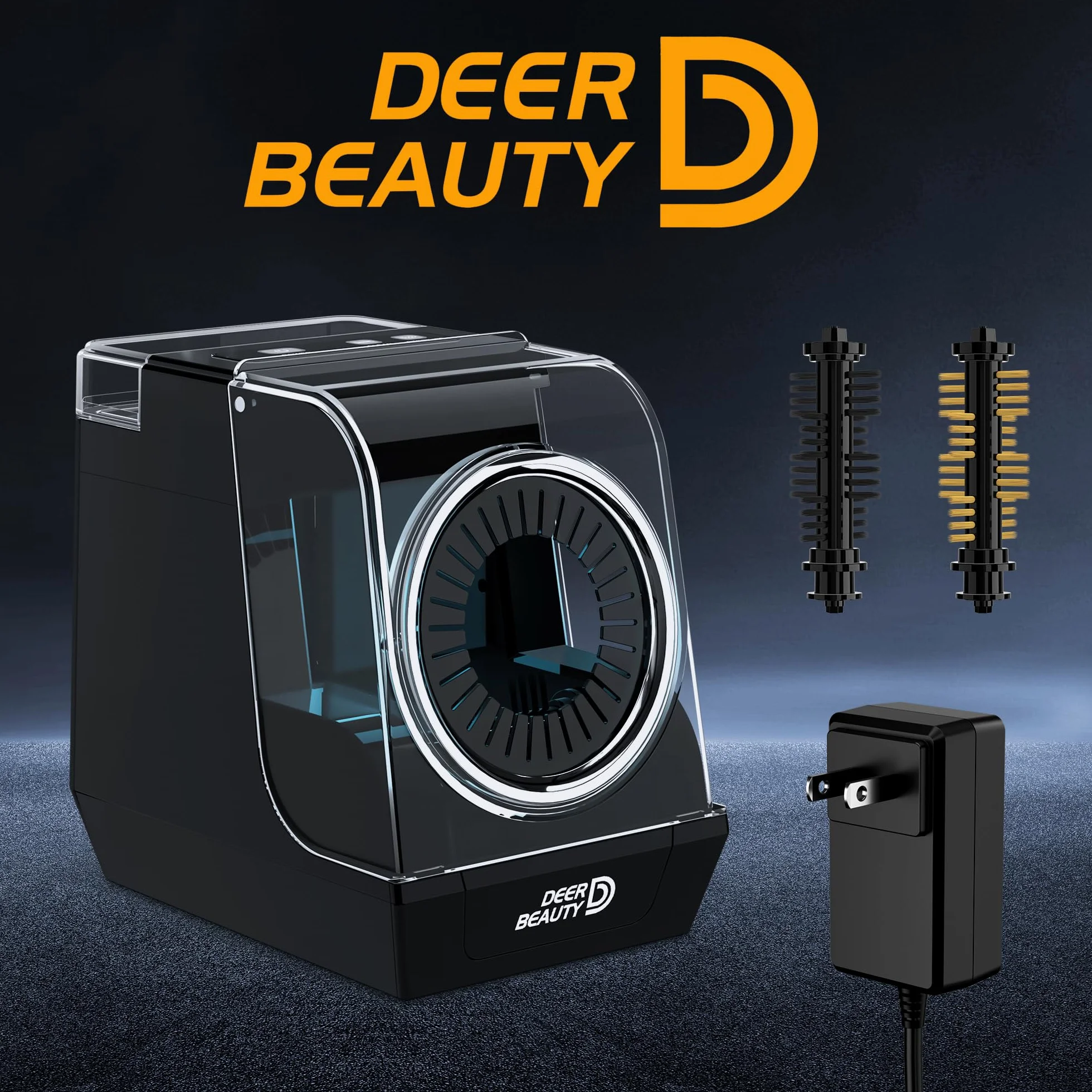 Limpiador automático de cepillo de pelo, con sensor infrarrojo y niebla ultrasónica, limpieza profunda de 15 segundos para pala, redondo, cepillos de ventilación, máquina profesional de