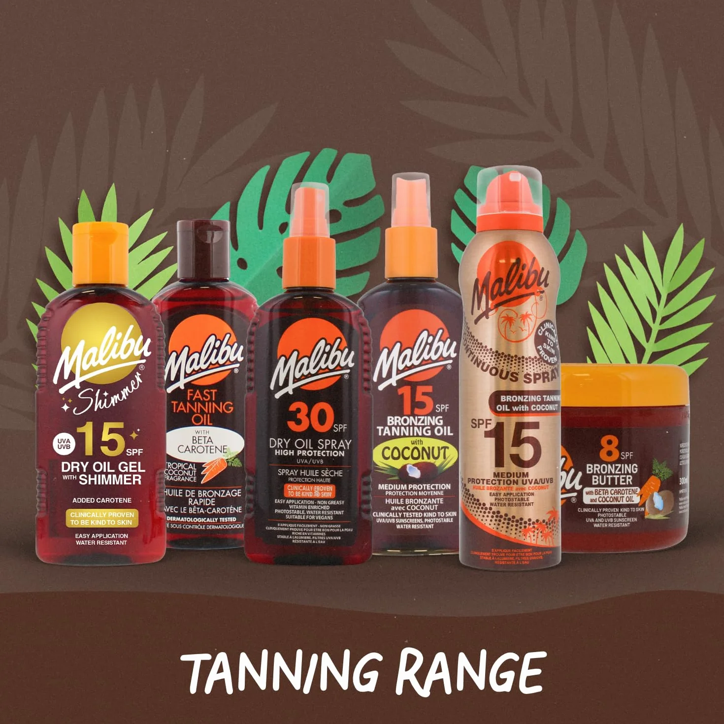 Malibu Crema bronceadora para bronceado rápido 300 ml