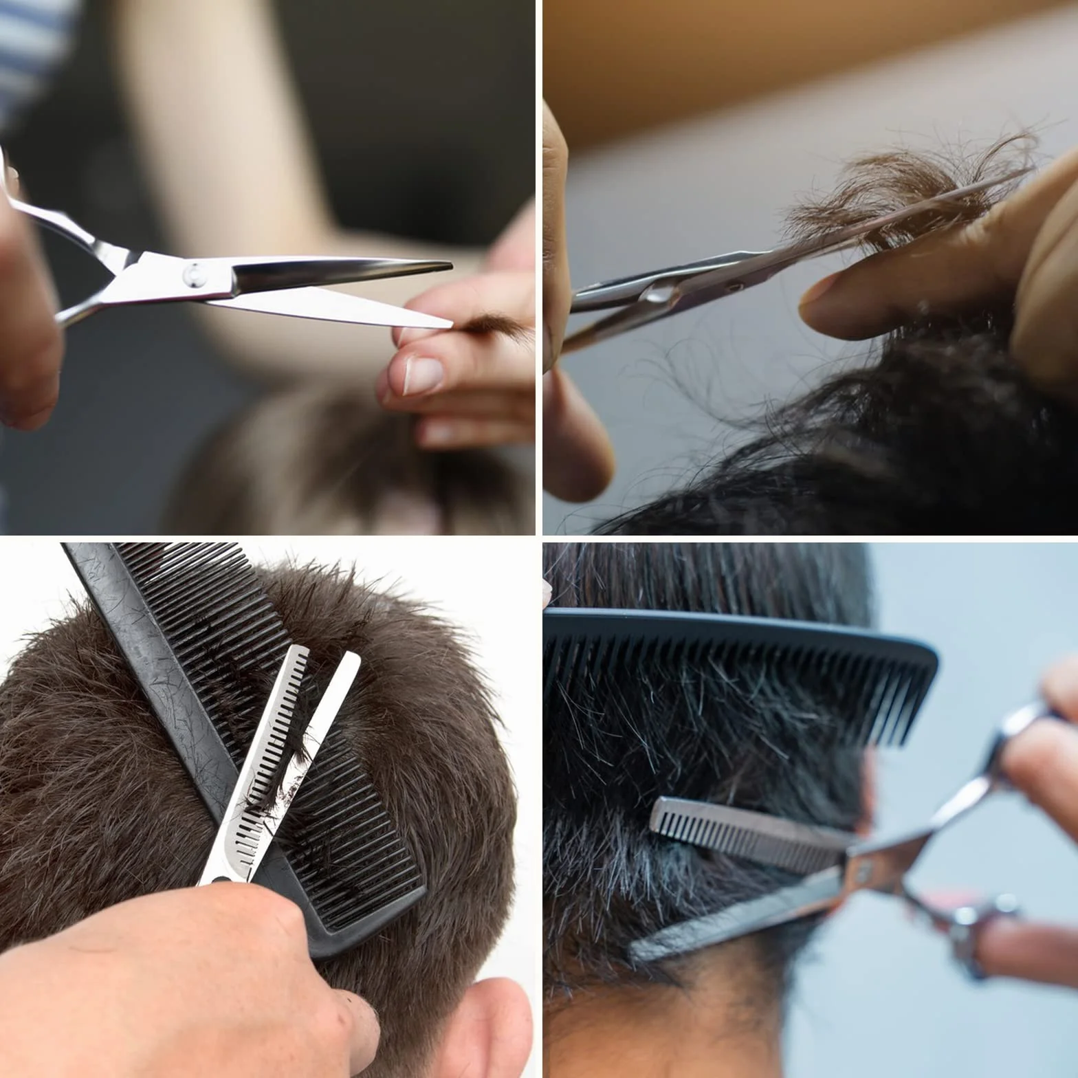 Uootach Tijeras de Peluquería 2 Piezas, Corte Ultra Afilado y Preciso, Adelgazar y Dar Forma
