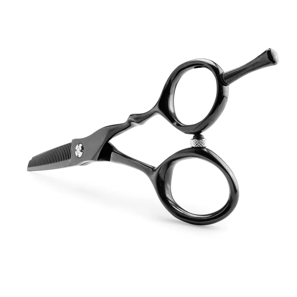 Kiepe 2814T30 Monster Cut Tijera profesional de entresacar 6 pulgadas con 30 dientes – Tijera negra de titanio con filo Convex Razor para control del volumen, Made in Italy