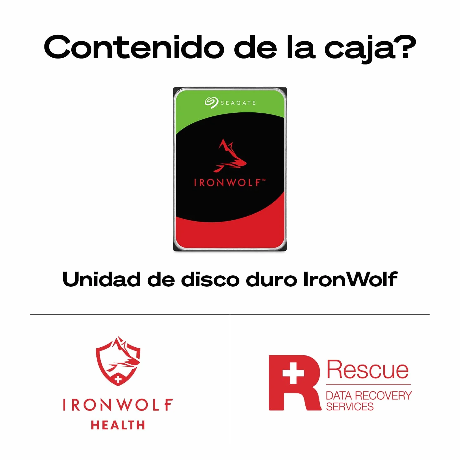 Seagate IronWolf 4TB NAS HDD 3.5 Pulgadas SATA 6 Gb/s Caché 256 MB CMR RAID
