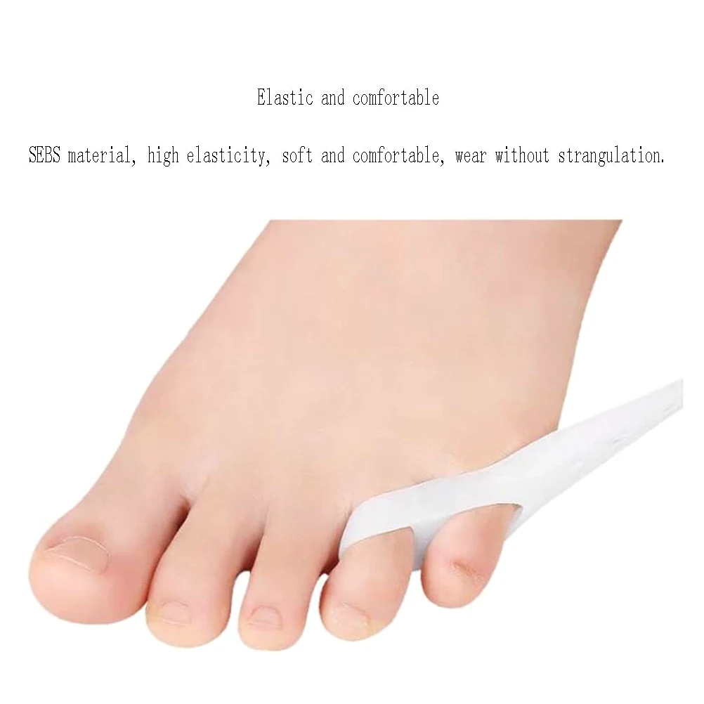 Separadores de Dedos, Separador pequeño de Doble Orificio, Corrección de Anillo para peinar los Dedos de los pies Protectores de Gel Dedos superpuestos, Separadores rizados Fricción