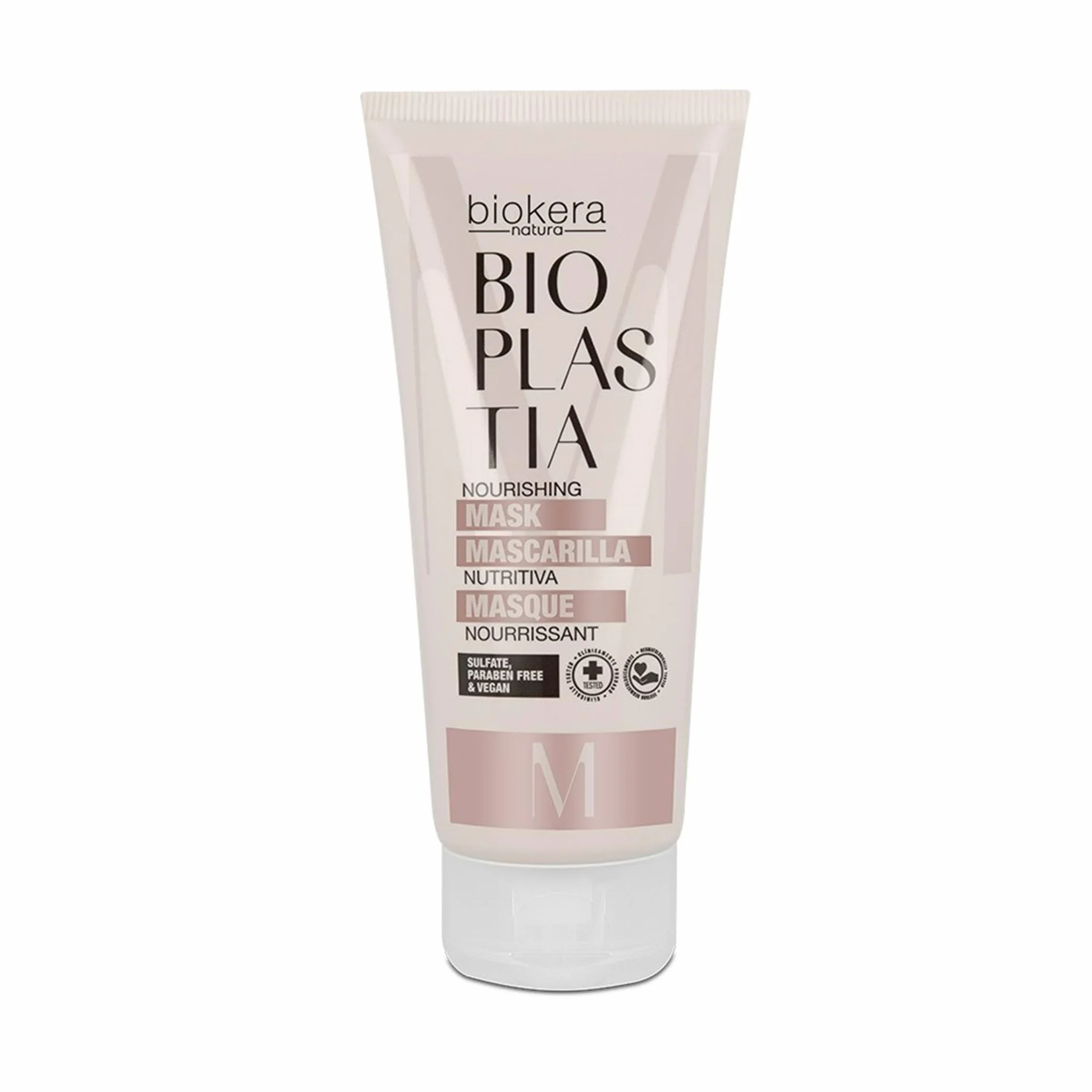 Biokera Bioplastia Mascarilla Nutritiva Pelo 200 ml Keratina Vegana Aceite de Semilla de Manketti Antiencrespamiento