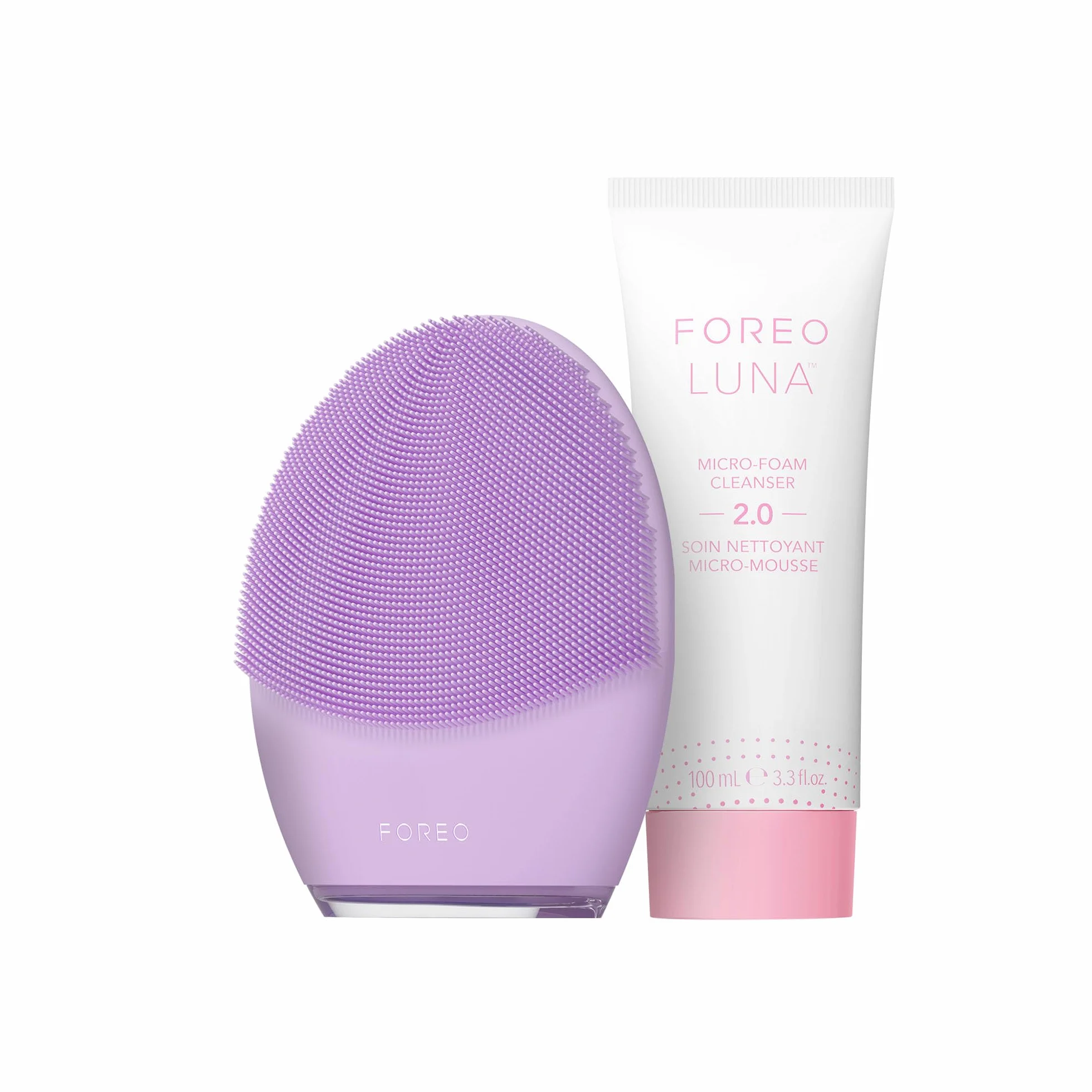 FOREO LUNA 4 Clean Balance Set - Cepillo limpiador facial con LUNA Micro-Foam Cleanser 2.0 100 ml