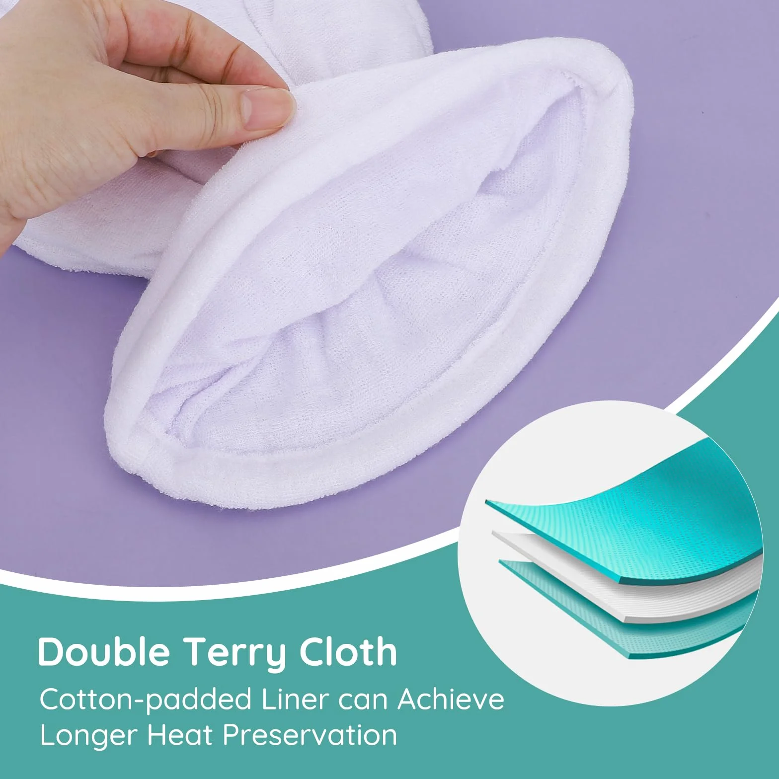 Segbeauty Mitones de cera de parafina, Guantes para cera caliente Terapia de manos Parafina Tratamiento térmico SPA