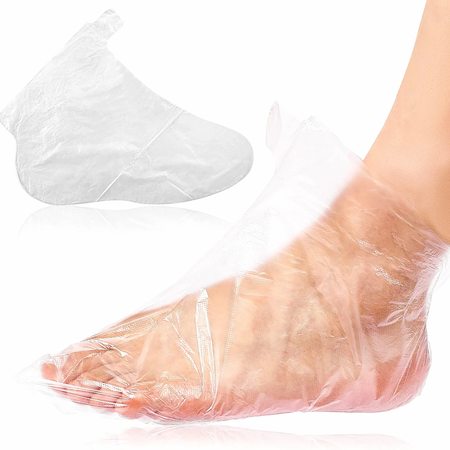 Calcetines Desechables de Plástico para Pedicura, Tratamiento de Cera de Parafina, Baño de Cera