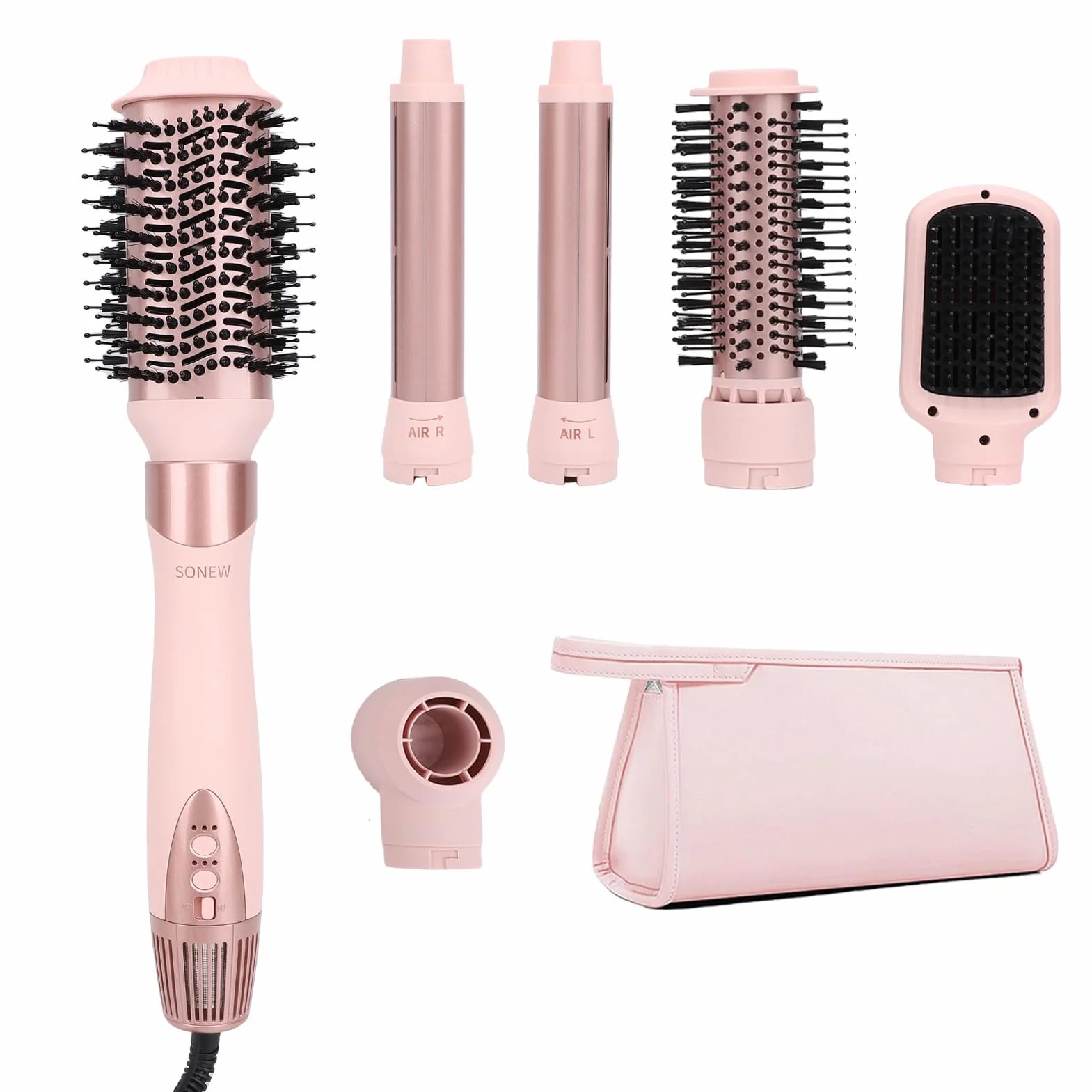 Sonew 6-en-1 Multi Hairstyler Airstyler 110000 rpm Estilizador de Pelo con Iones y Secador Rizador Automático 32 mm