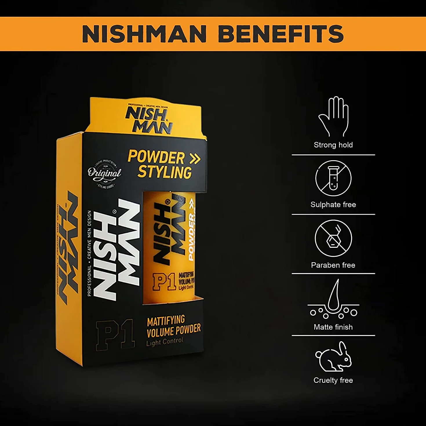 NISHMAN Barber Shave Talk Polvo 180g - Polvo de Afeitado para Barberos