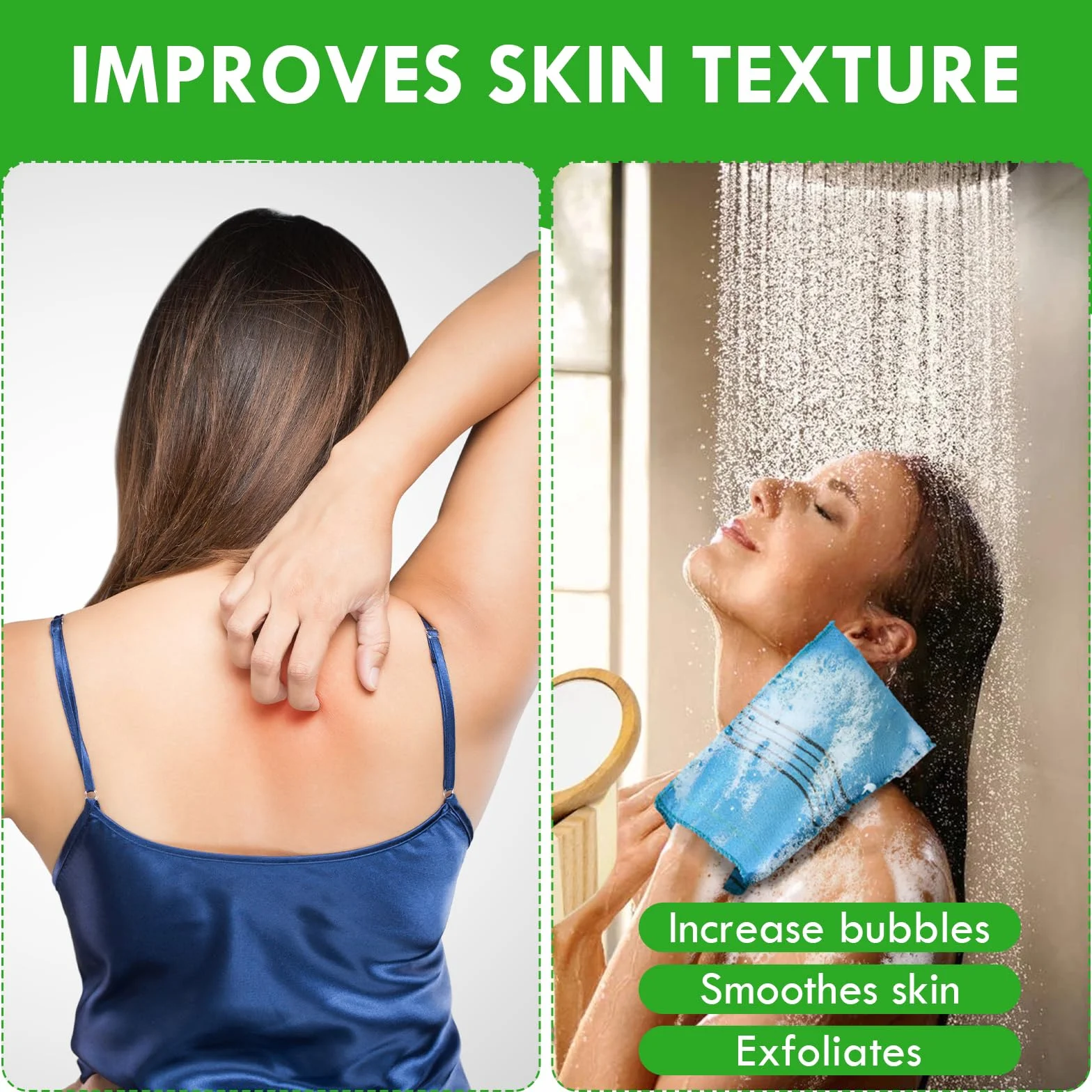 Guante Exfoliante Coreano, 5pcs Esponja Exfoliante Corporal para Limpieza Profunda