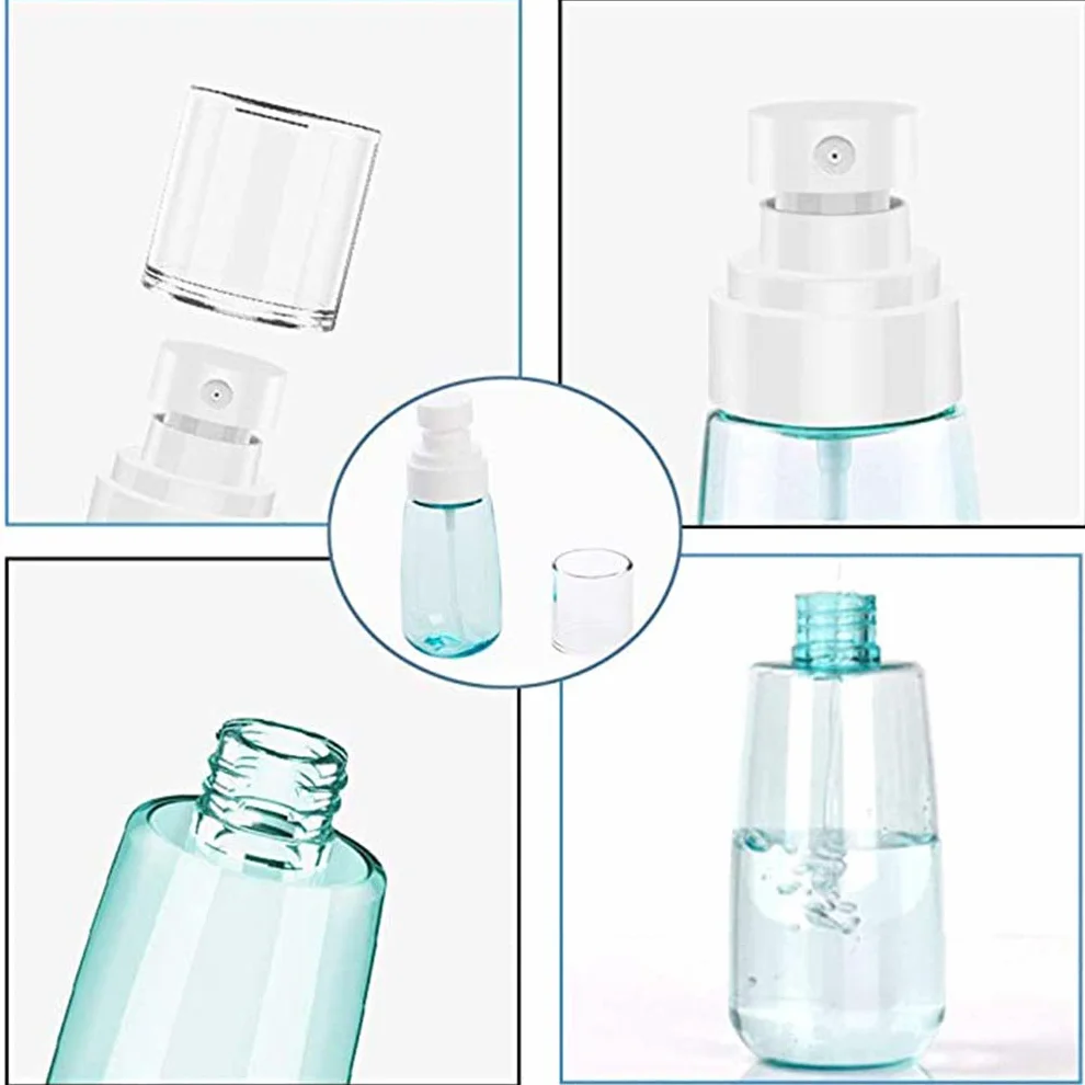 Atomizadores de líquido 3 piezas 30 ml 60 ml 80 ml Botellas de viaje Frascos de spray vacías para Maquillaje Cosmético