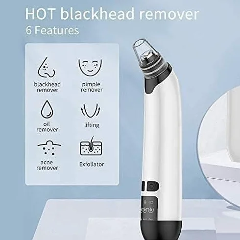 Aspirador de poros con Potente succión for Eliminar Puntos Negros, Limpiador de poros y Extractor de Comedones.