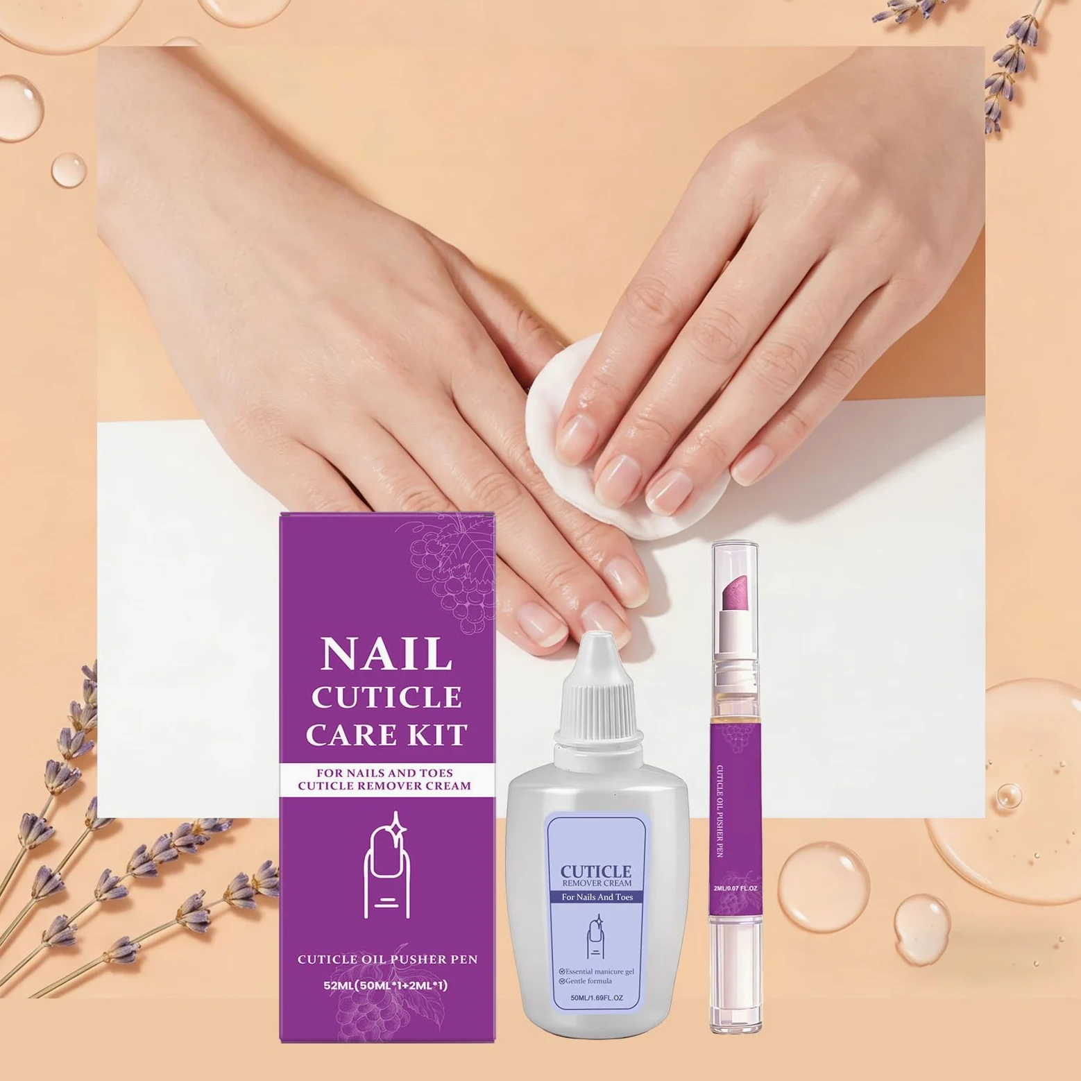 Bolígrafo para el cuidado de uñas, 2 uds., con gel eliminador de cutículas y aceite nutritivo, suave y reparador