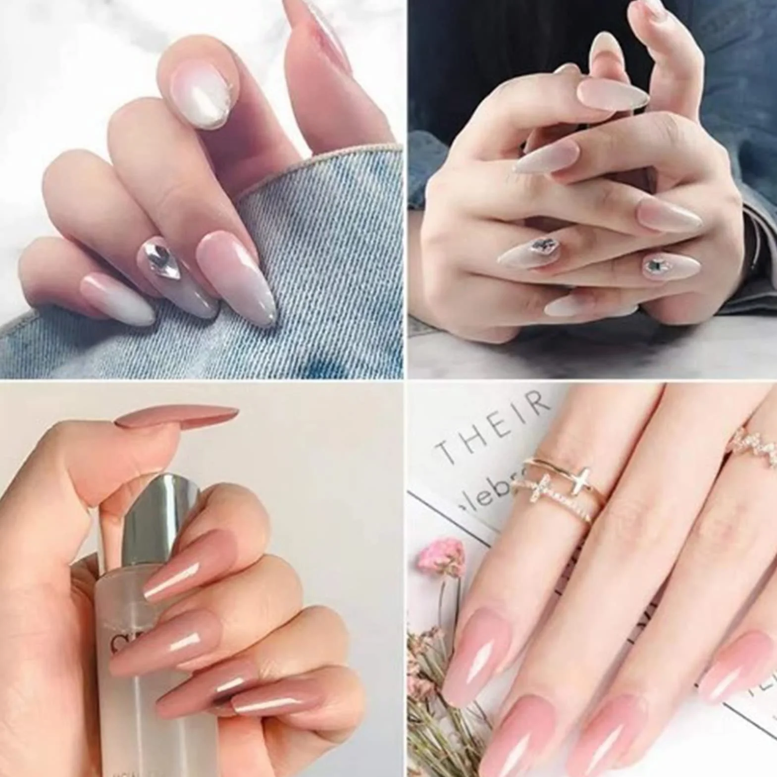 Generic Pestañas Adhesivas para Uñas, Pegatina de Doble Cara Impermeable de Larga Duración para Manicura, Pegamento para Uñas Falso Ecológico, Adecuado para Mujeres y Niños, 50 Hojas