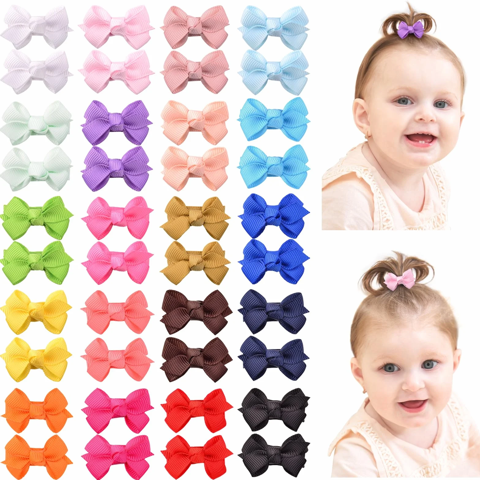 Choicbaby Horquillas de pelo para niñas 3 cm 40 Piezas Accesorios para el cabello