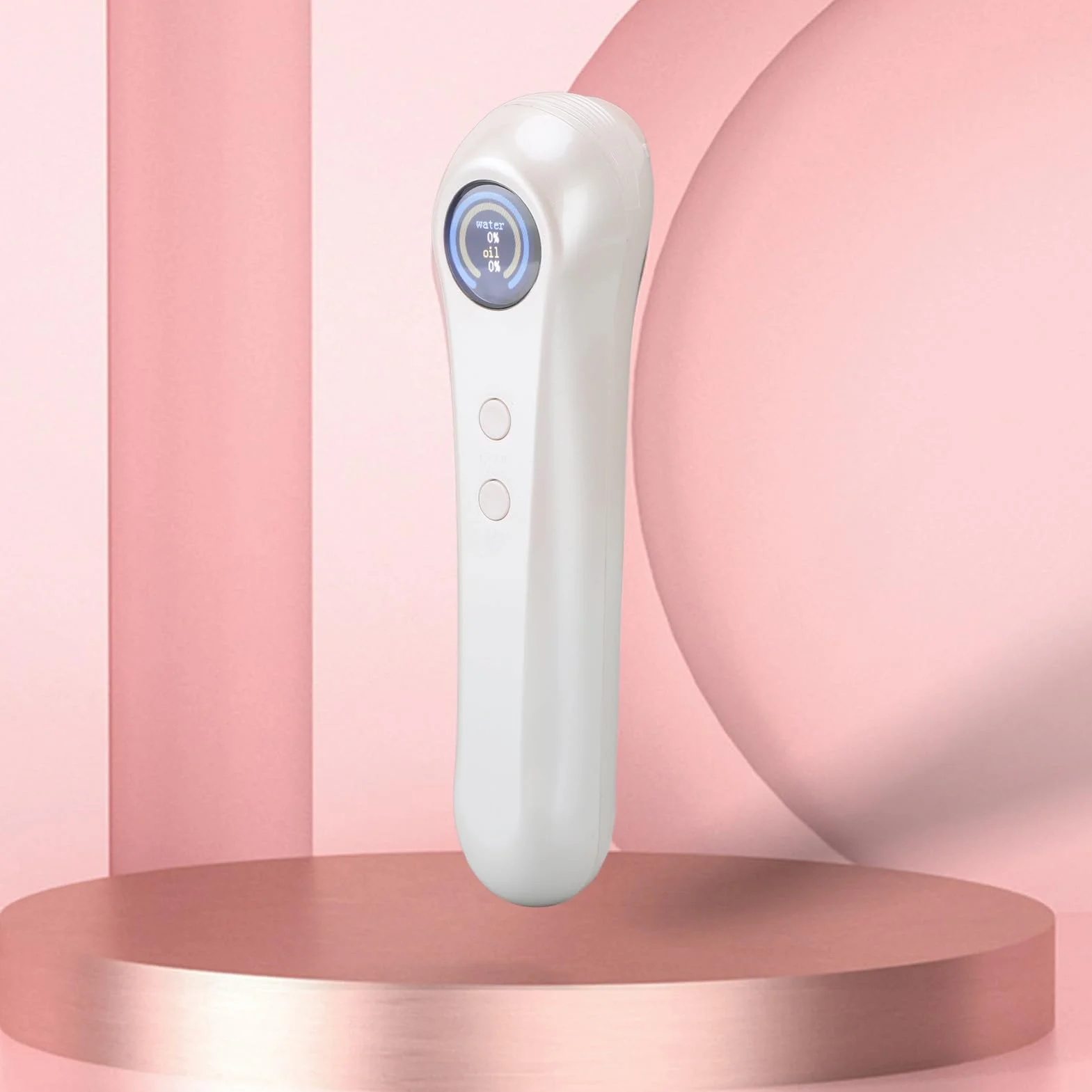 Analizador Digital de Precisión del Contenido de Aceite de la Piel, Monitor Detector de Probador de Humedad Facial, Analizador de Humedad de la Piel para Niñas y Mujeres