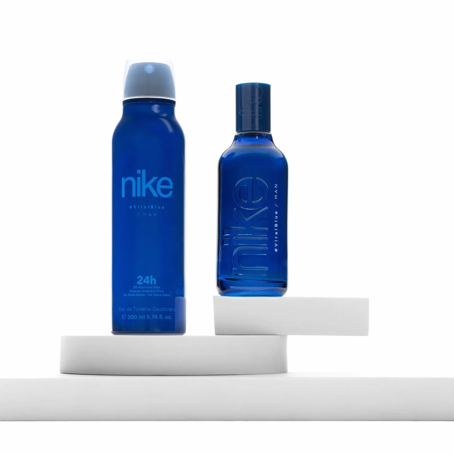 NIKE Viral Blue Colonia Hombre Eau de Toilette 100 ml + Desodorante 200 ml Estuche Regalo Aroma Cítrico Fragancia Fresca