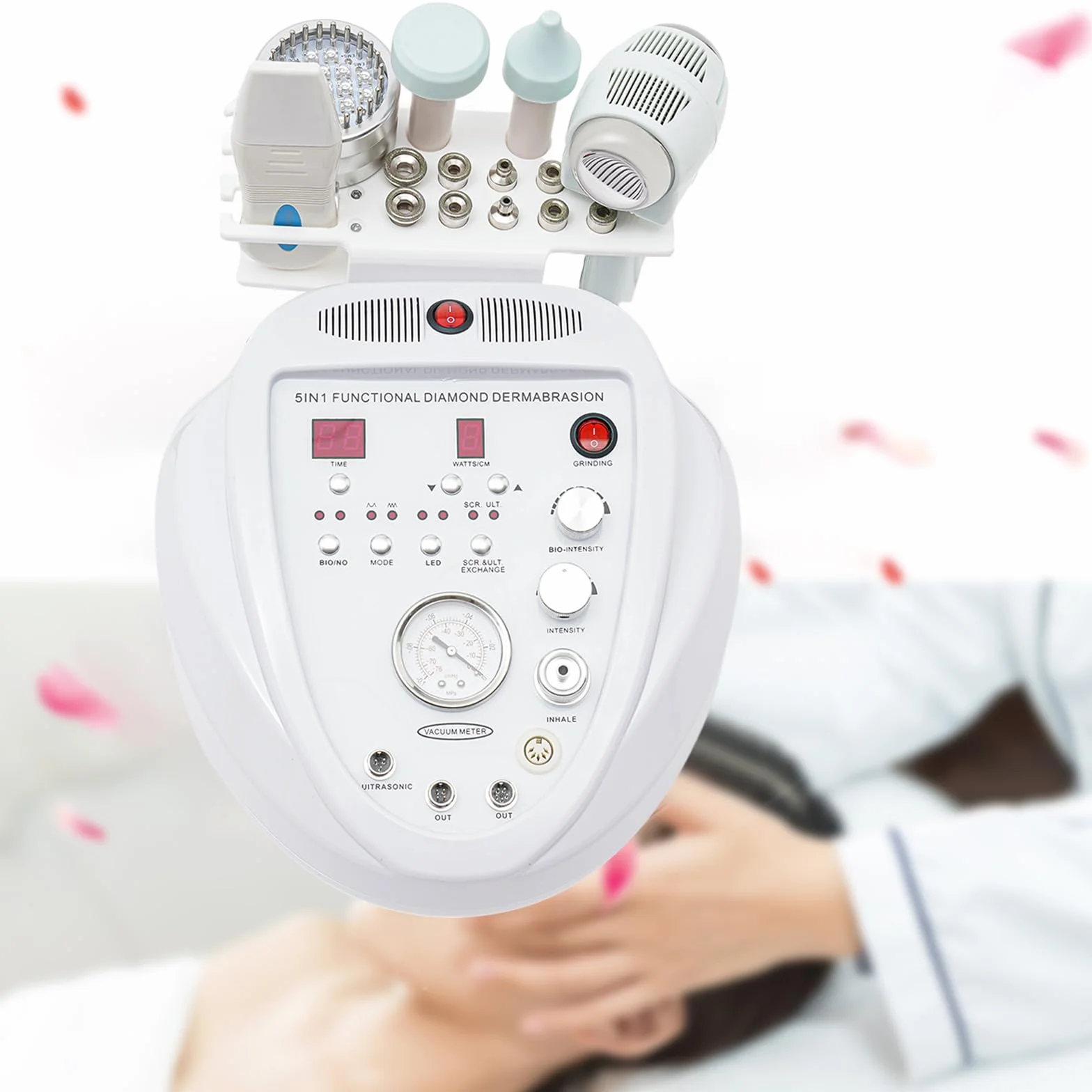 5 en 1 máquina profesional de microdermoabrasión diamante, microdermabrasión de diamante, dispositivo de microdermoabrasión Hydrafacial, máquina de belleza personal para uso doméstico