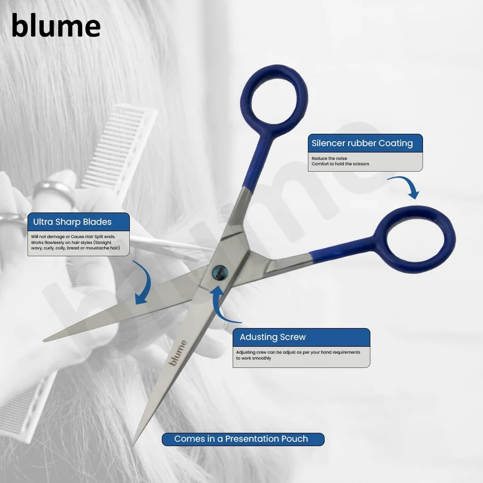 Tijeras de corte de pelo, peluquería, peluquería, peluquería, peluquería, tijeras de acero inoxidable para hombres, mujeres y niños, corte de pelo profesional, súper corte, agarre de PVC, acero