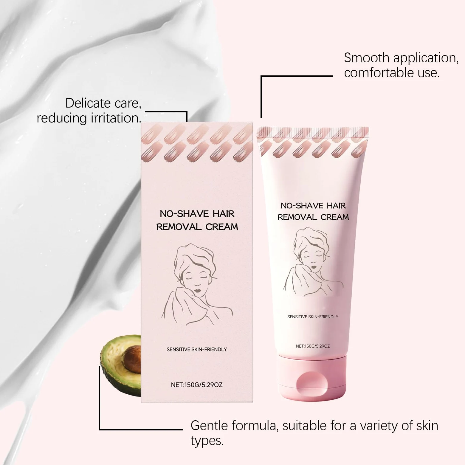 Crema Depilatoria Sin Afeitado – Depilación Rápida Y Suave Para Piel Sensible, Deja Piel Suave Y Protegida Después De La Depilación, Axilas, Piernas Y Zona Intima (8pcs)