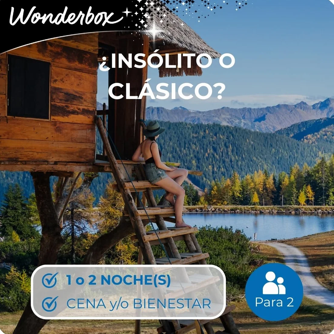 WONDERBOX Caja Regalo Insólito o clásico 800 estancias hoteles 4 Estrellas cabañas Casas Rurales SPA