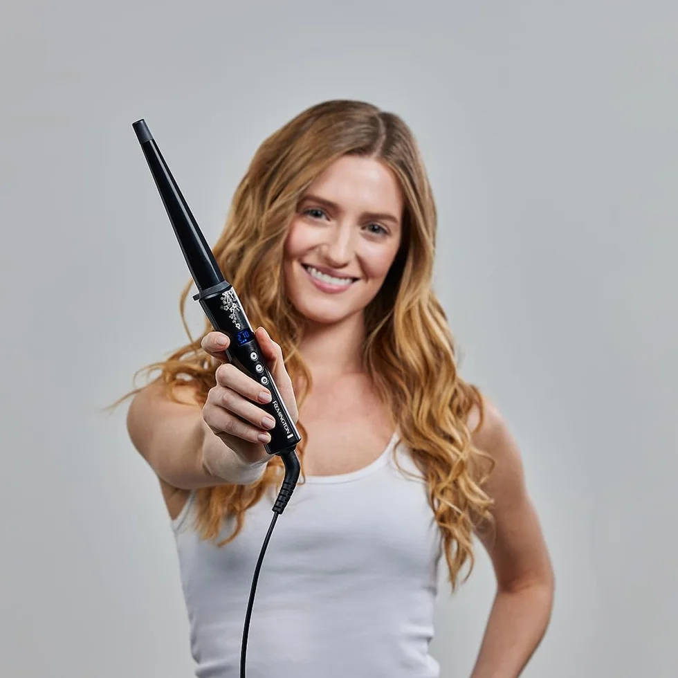 Remington Rizador Pelo Ondas cónico 13-25 mm Pearl revestimiento cerámico pantalla LCD 130-210 °C CI951