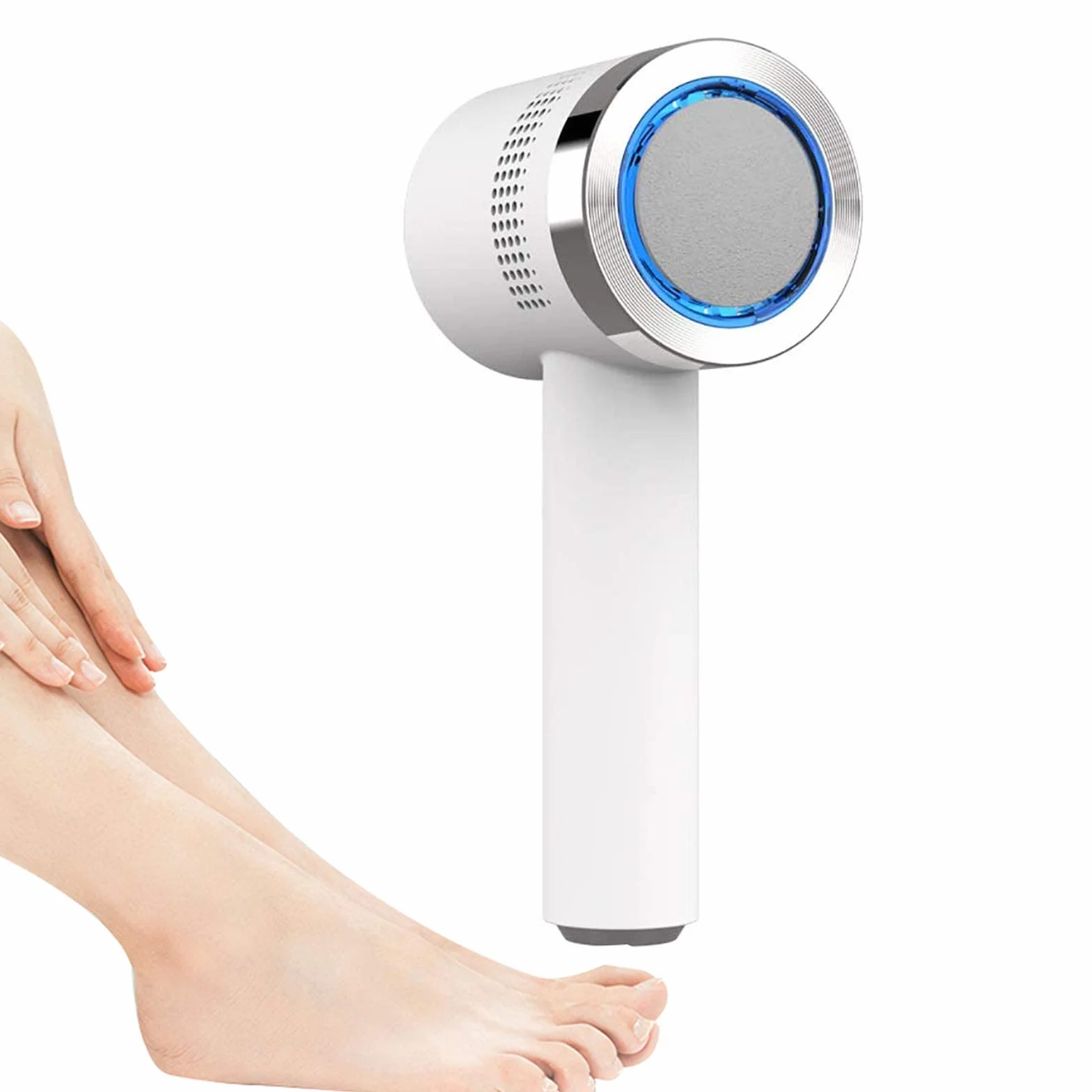 Removedor de callos eléctrico para pies con aspiradora, lima de pies profesional para piel muerta, molinillo de pies recargable por USB, herramientas de pedicura para piel seca y agrietada, C (D)