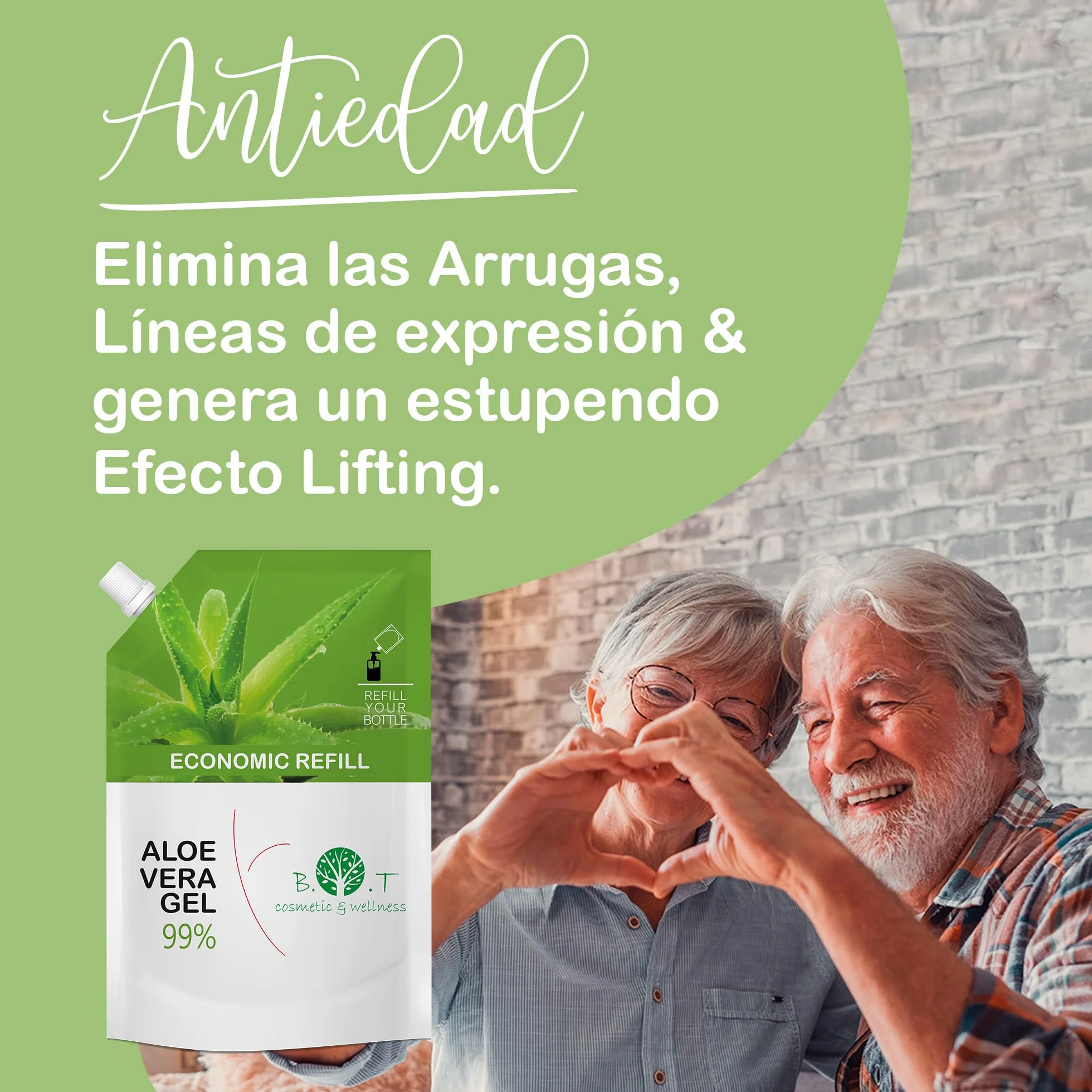 Aloe Vera Gel Orgánico 100% Natural Hidratante Piel Cabello After Sun Antiarrugas 250 ml