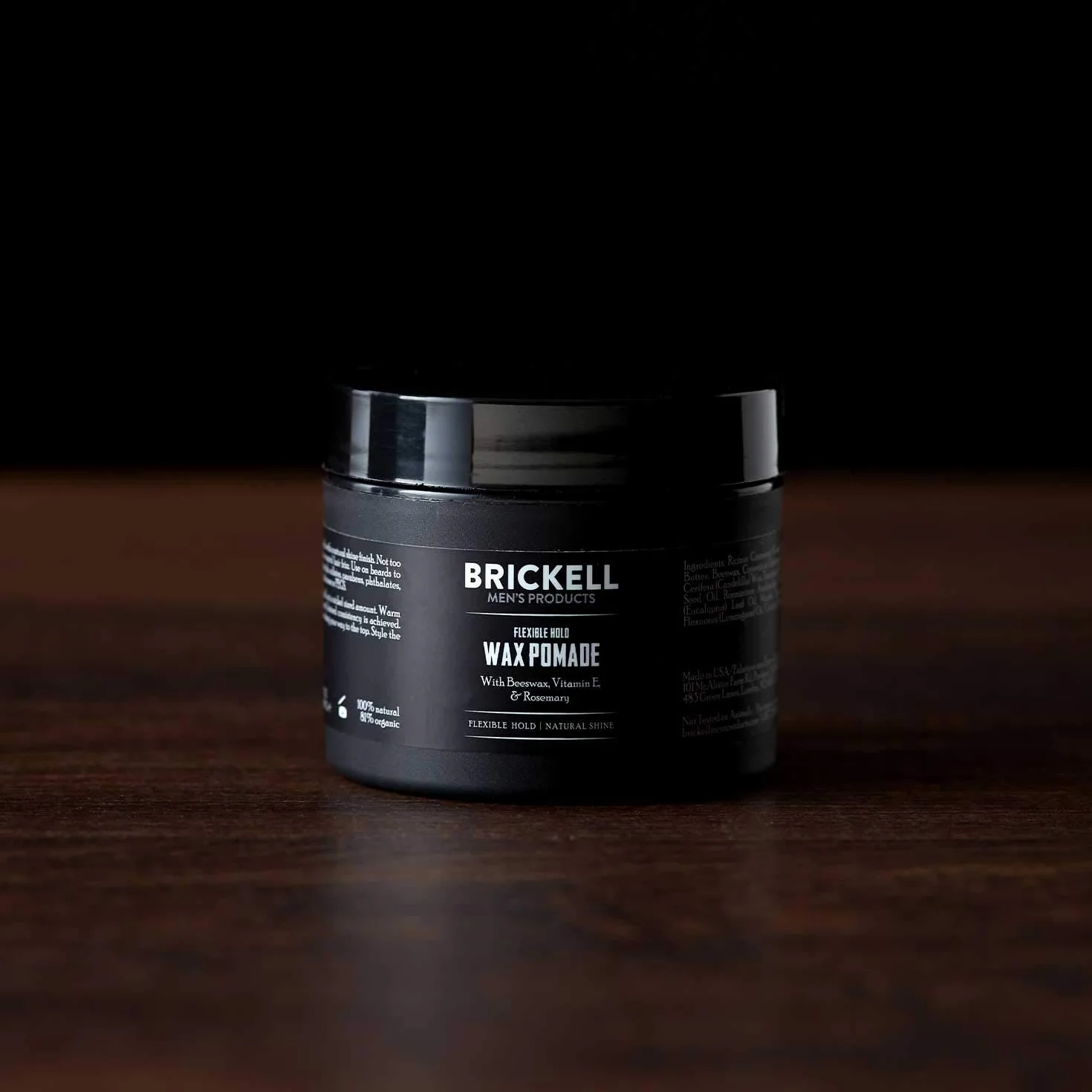 Brickell Men’s Products Pomada para el Pelo Fijación Flexible para Hombres Natural y Orgánica 59 ml
