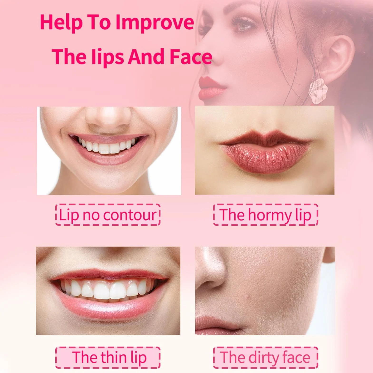 Plumper de labios de silicona con cepillo potenciador de succión multiusos