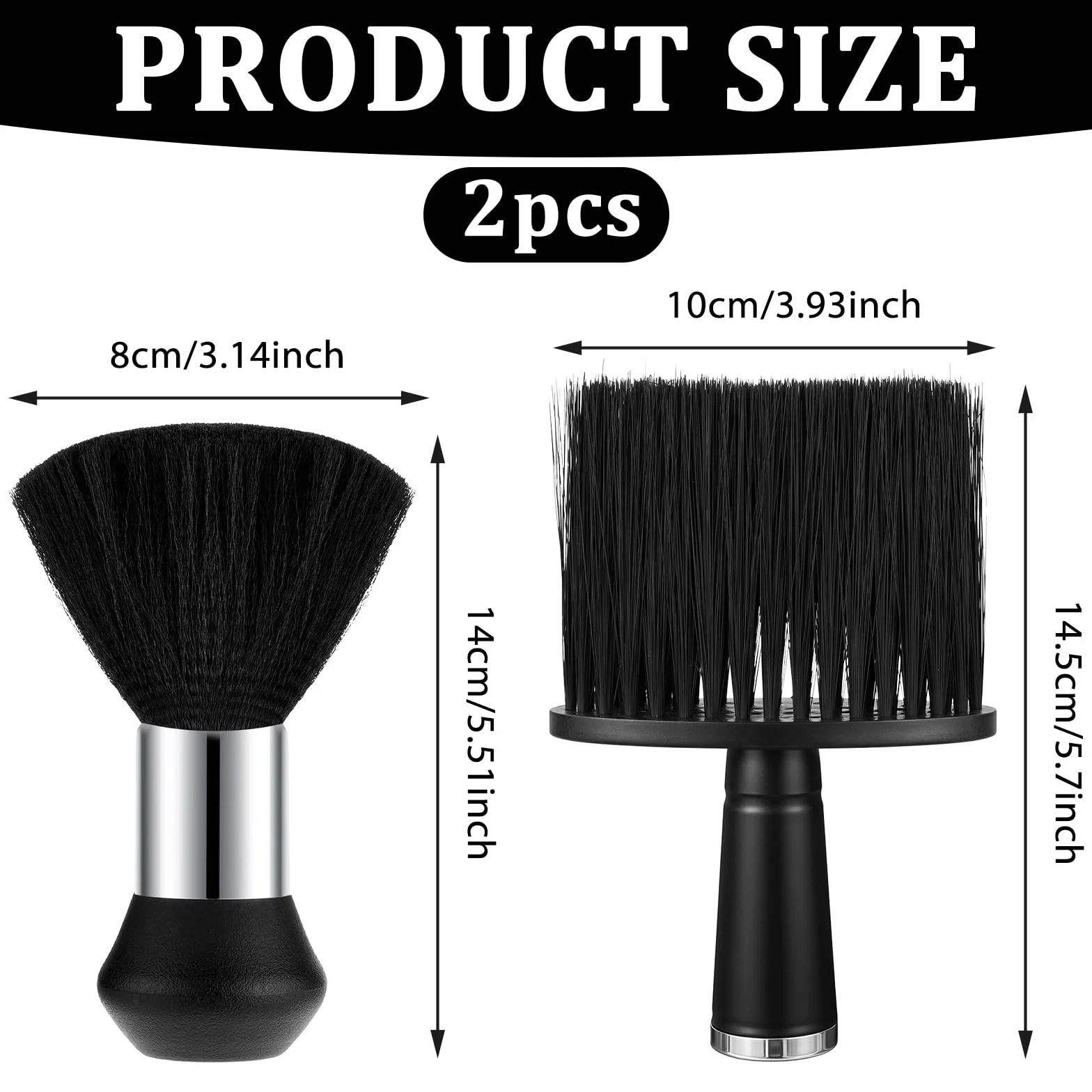 Cepillo suave para el cuello de peluquería JJUNW 2 piezas