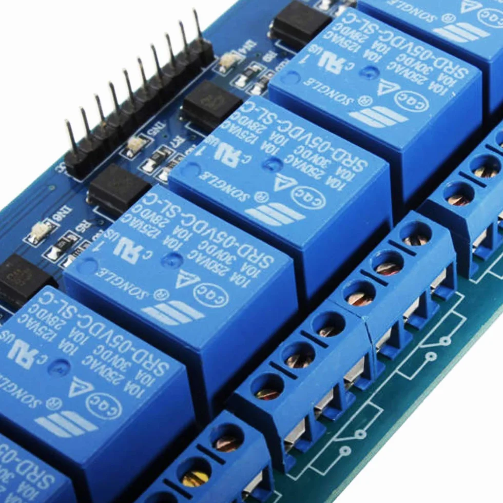 Módulo de relé de 8 canales DC 5V para Arduino UNO R3 Raspberry Pi ARM AVR DSP PIC