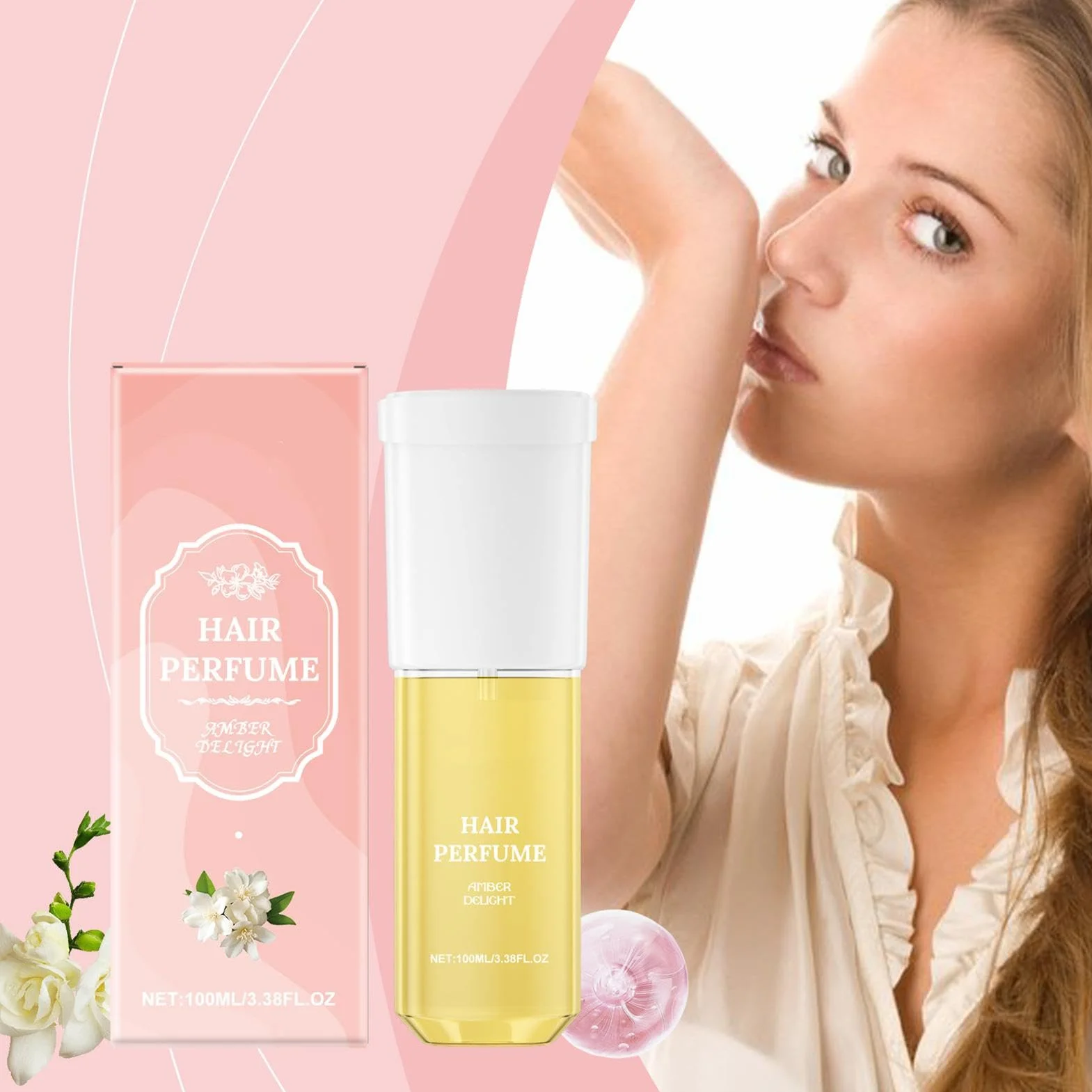 Perfume para el cabello floral para mujer, niebla perfumada para cabello y cuerpo