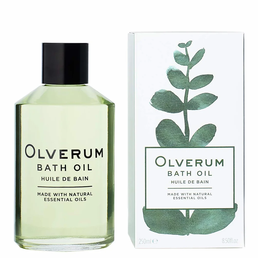 Olverum Bath Oil – Luxury Muscle Soothing Bath Oil 250ml – Highly Concentrated Blend of Pure Essential Oils – Best Relaxing Bath Oil Women and Men – Natural Vegan Green Wellness – Relax Restore Renew