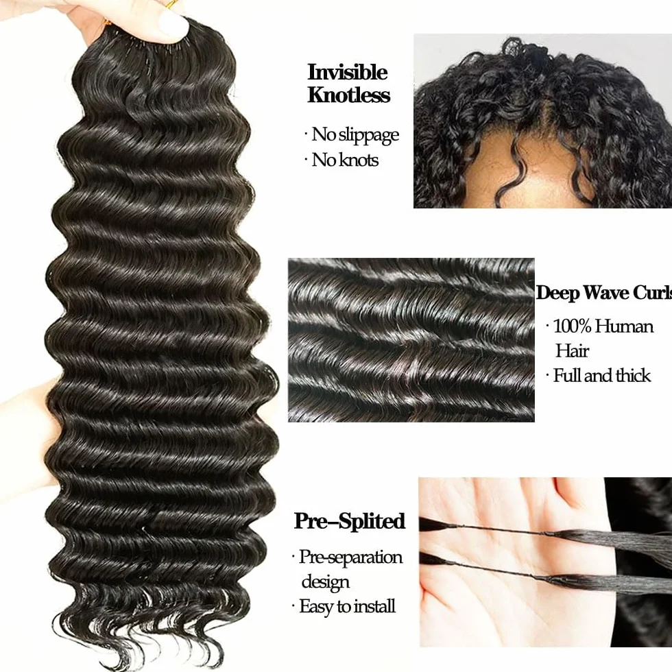 Extensiones de cabello humano de 22 pulgadas, 60 g, 40 hebras, P27/613, rubio, suave, ligero, ondulado, rizado, cabello humano, extensiones de crochet
