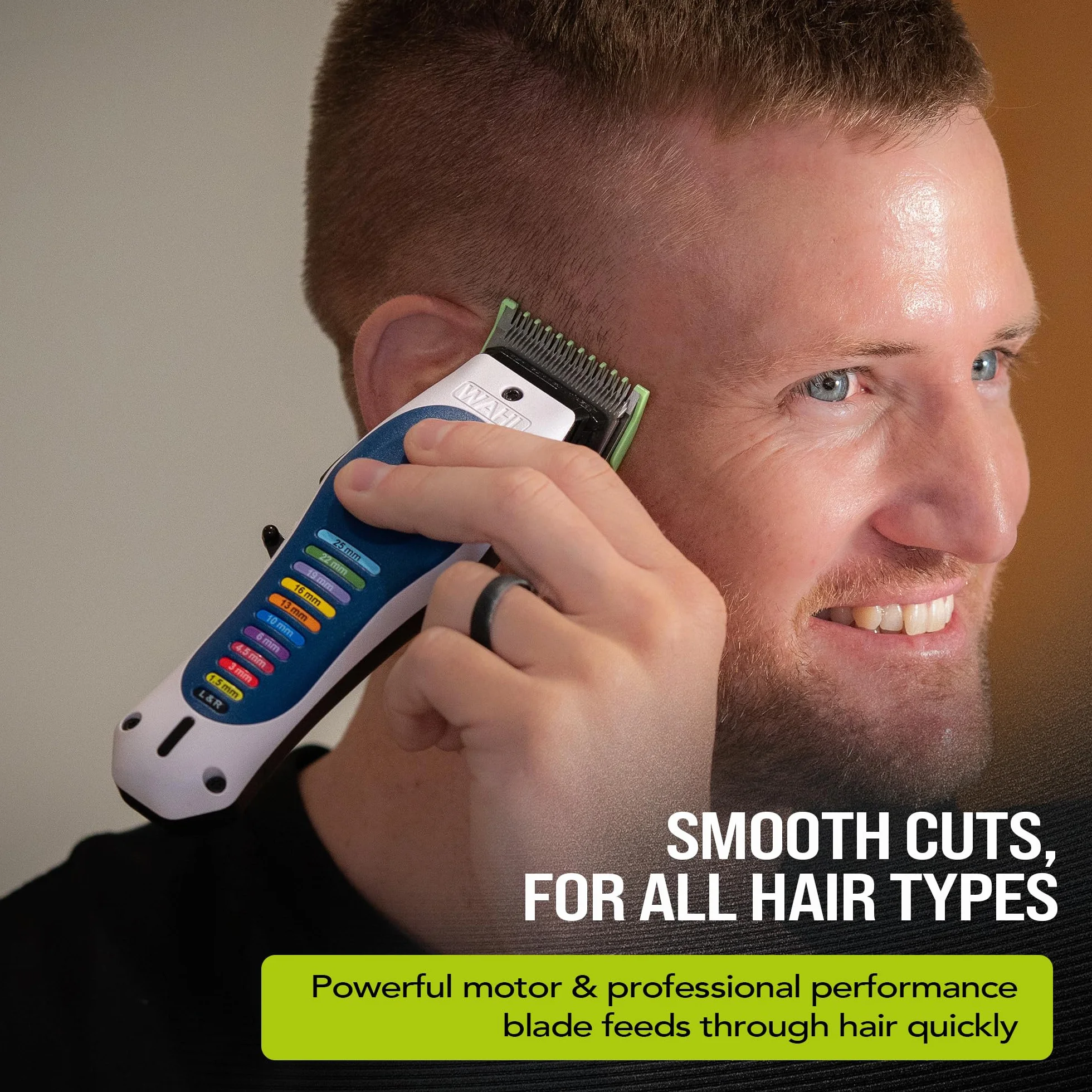 WAHL Color Pro Lithium Combi Kit, Kit de Corte de Pelo Total, Cónico, Batería Potente