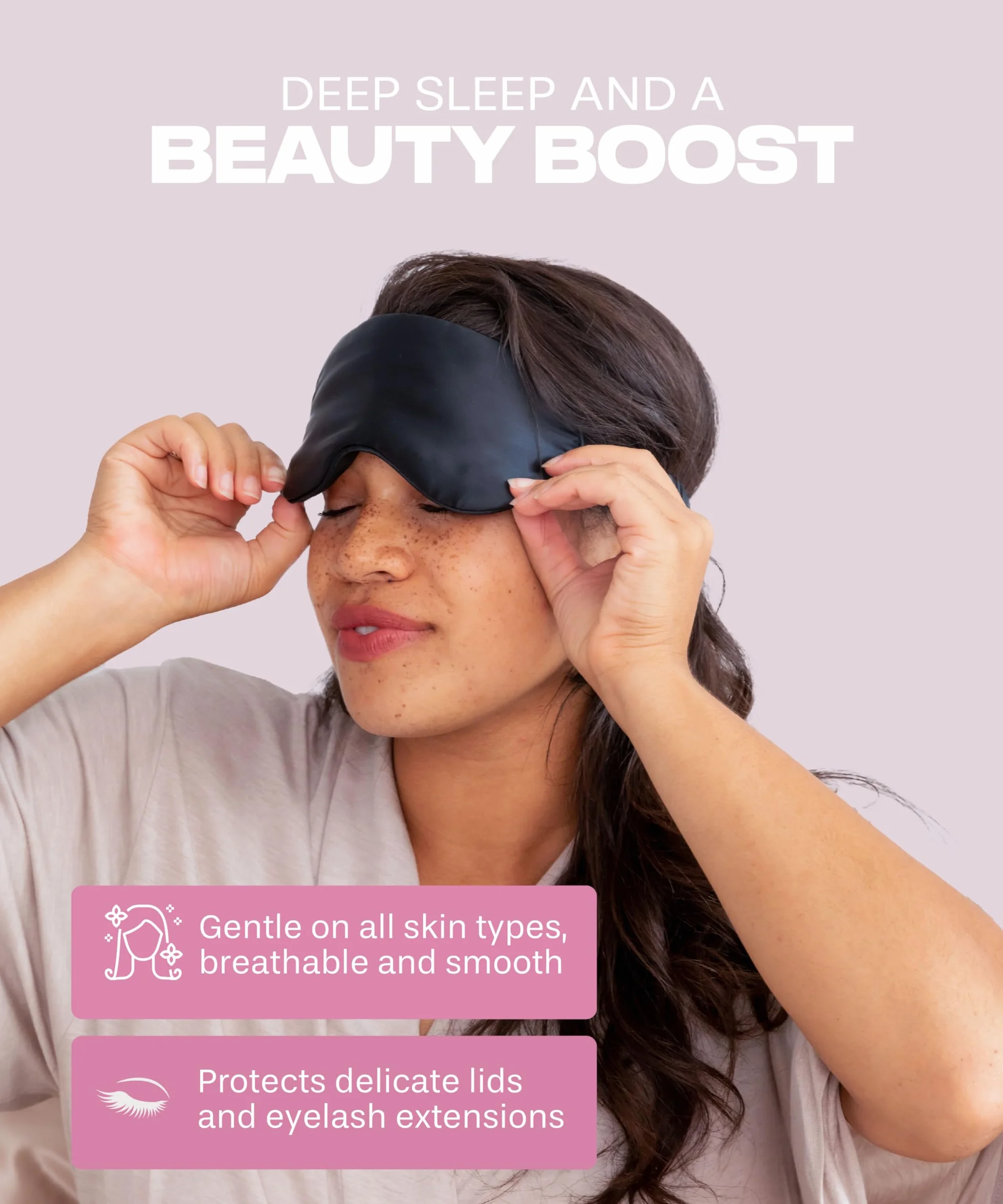Antifaz de seda para dormir para hombres y mujeres, antifaz para ojos, venda para dormir, cubierta para ojos, paquete de 2